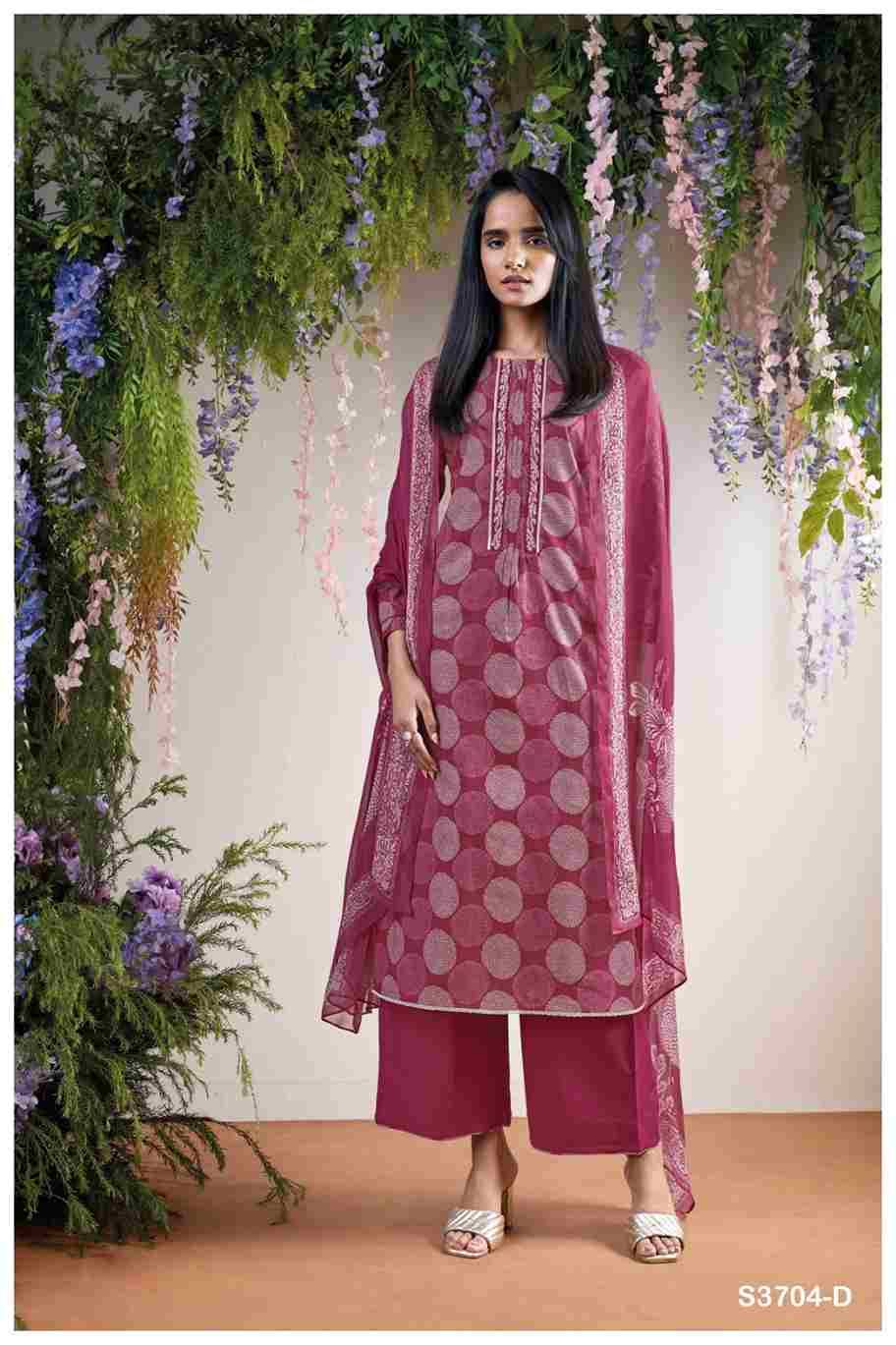 Zerina-3704 By Ganga Fashion 3704-A To 3704-D Series Beautiful Festive Suits Colorful Stylish Fancy Casual Wear & Ethnic Wear Premium Cotton Dresses At Wholesale Price