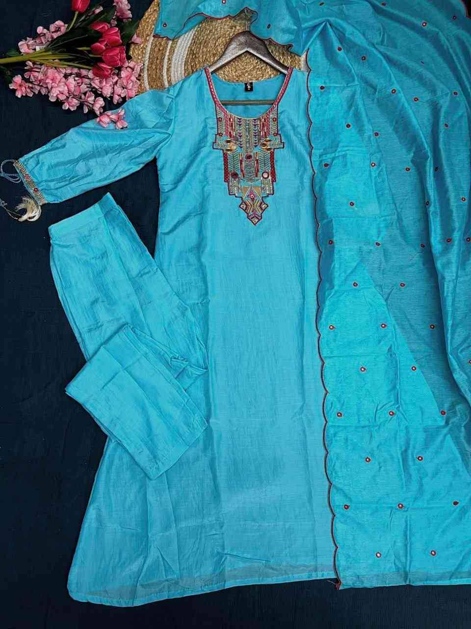Dc-70 By Fashid Wholesale 01 To 03 Series Designer Suits Collection Beautiful Stylish Fancy Colorful Party Wear & Occasional Wear Chanderi Silk Dresses At Wholesale Price