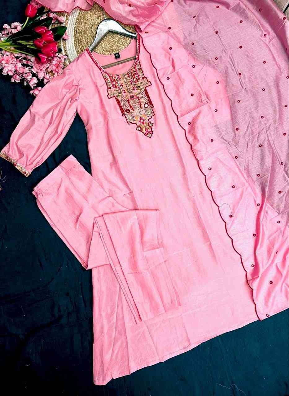Dc-70 By Fashid Wholesale 01 To 03 Series Designer Suits Collection Beautiful Stylish Fancy Colorful Party Wear & Occasional Wear Chanderi Silk Dresses At Wholesale Price