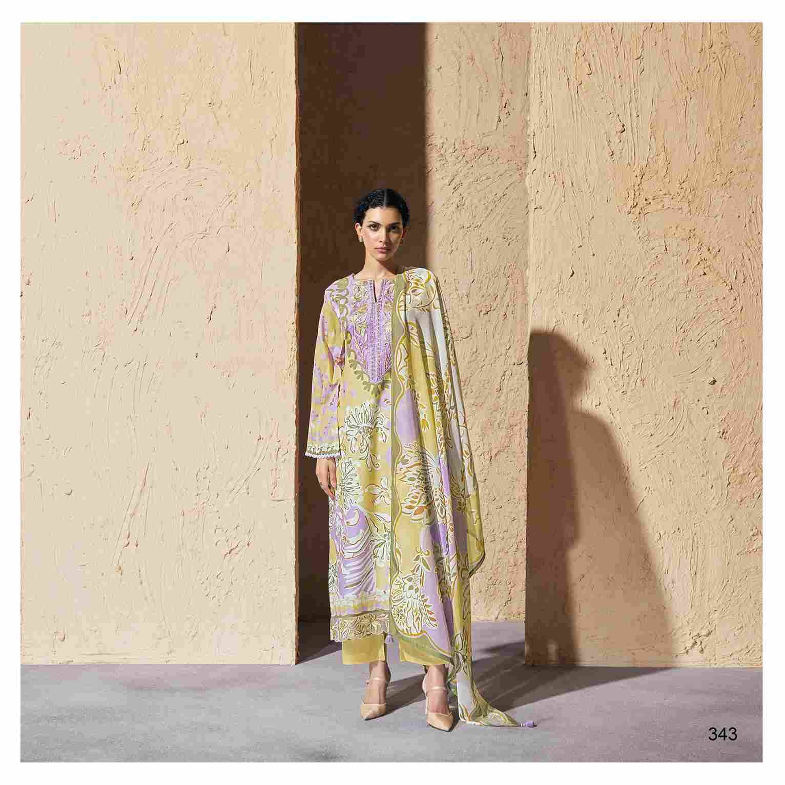 Joy By Sohni 341 To 344 Series Beautiful Suits Colorful Stylish Fancy Casual Wear & Ethnic Wear Pure Cotton Lawn Embroidery Dresses At Wholesale Price