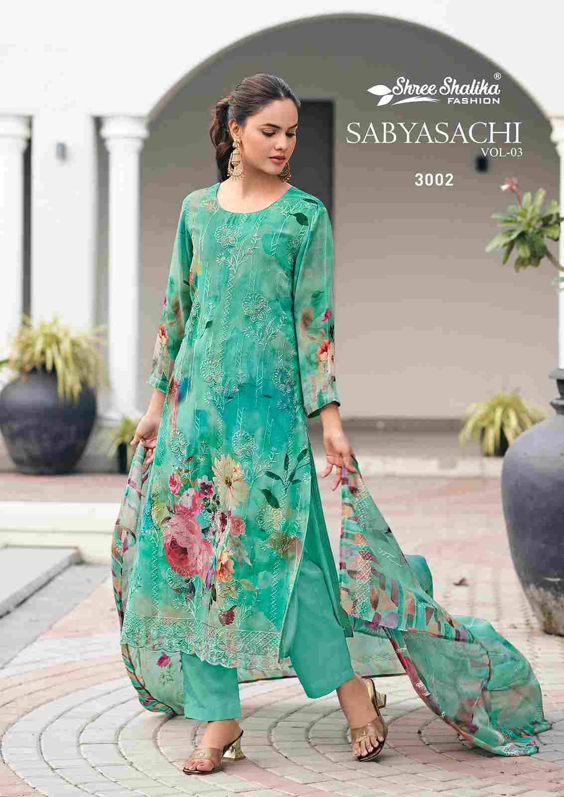 Sabyasachi Vol-3 By Shree Shalika Fashion 3001 To 3008 Series Beautiful Festive Suits Colorful Stylish Fancy Casual Wear & Ethnic Wear Pure Georgette Dresses At Wholesale Price