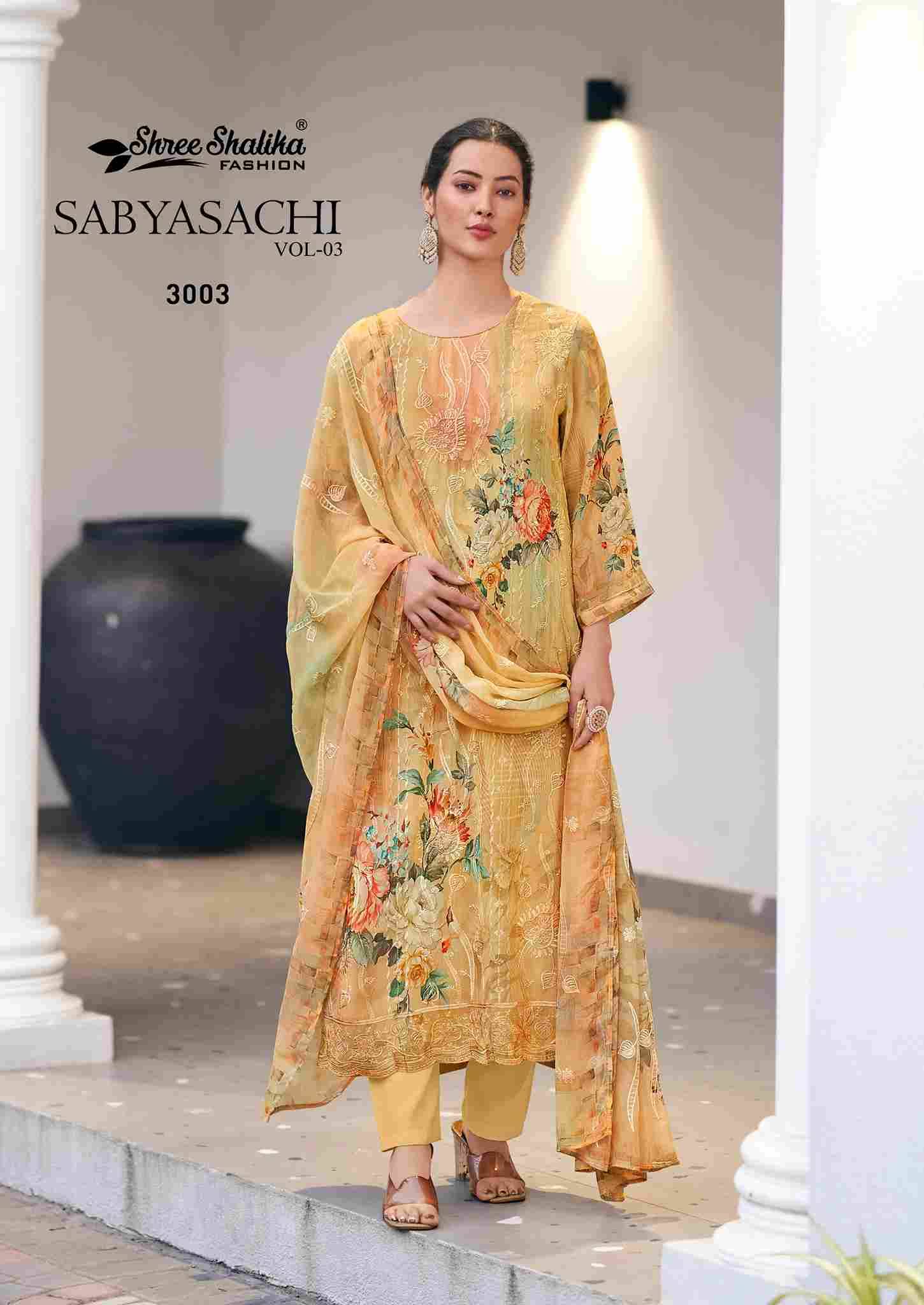 Sabyasachi Vol-3 By Shree Shalika Fashion 3001 To 3008 Series Beautiful Festive Suits Colorful Stylish Fancy Casual Wear & Ethnic Wear Pure Georgette Dresses At Wholesale Price