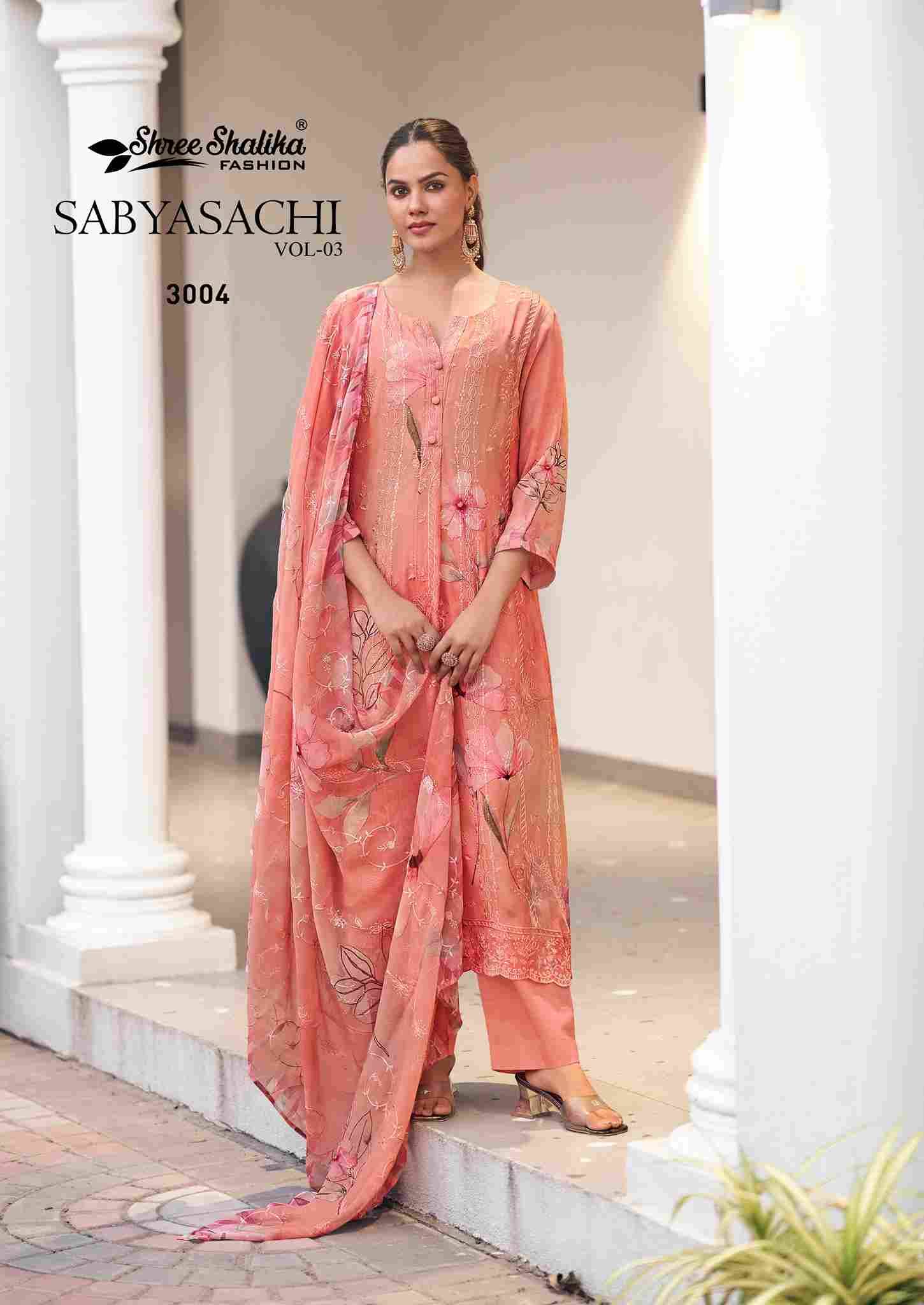 Sabyasachi Vol-3 By Shree Shalika Fashion 3001 To 3008 Series Beautiful Festive Suits Colorful Stylish Fancy Casual Wear & Ethnic Wear Pure Georgette Dresses At Wholesale Price