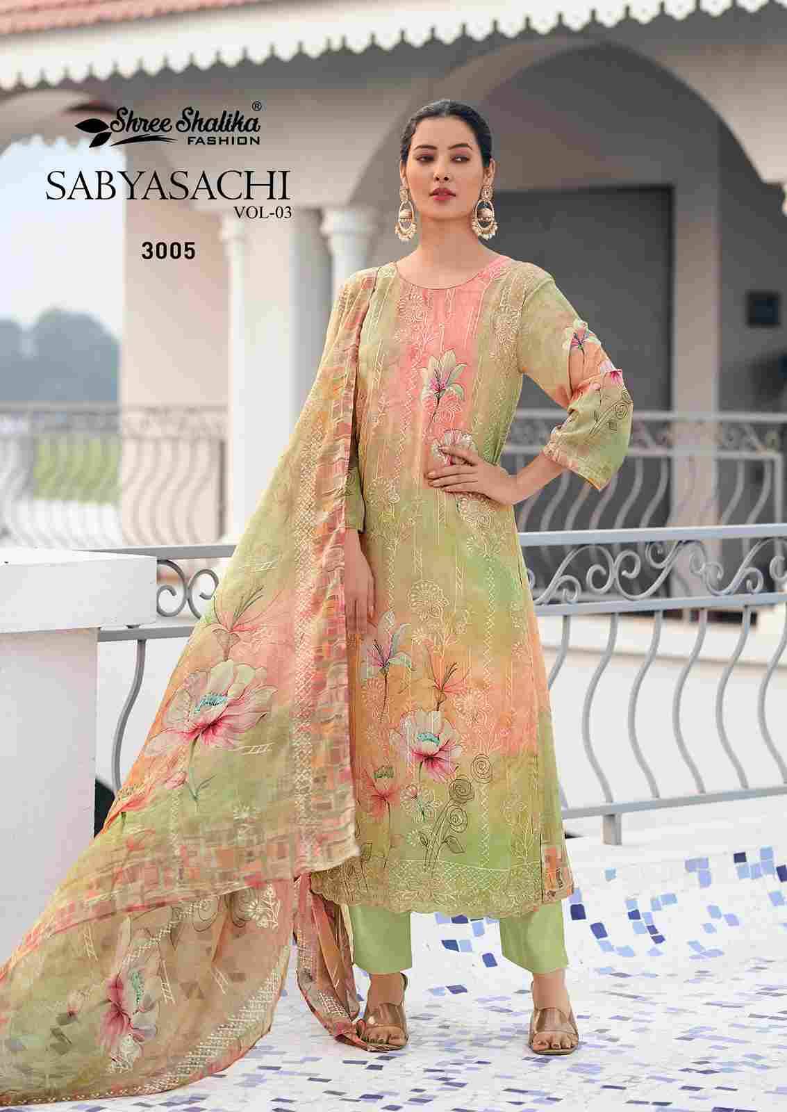 Sabyasachi Vol-3 By Shree Shalika Fashion 3001 To 3008 Series Beautiful Festive Suits Colorful Stylish Fancy Casual Wear & Ethnic Wear Pure Georgette Dresses At Wholesale Price
