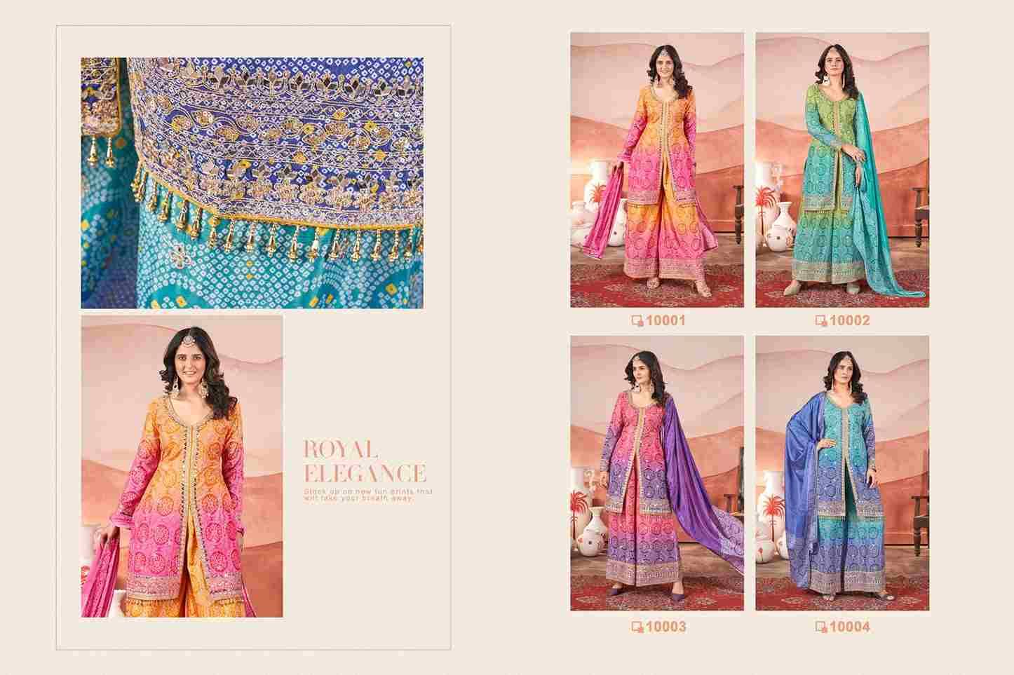 Kasturi By Zubeda 10001 To 10004 Series Beautiful Festive Suits Colorful Stylish Fancy Casual Wear & Ethnic Wear Chinnon Silk Dresses At Wholesale Price
