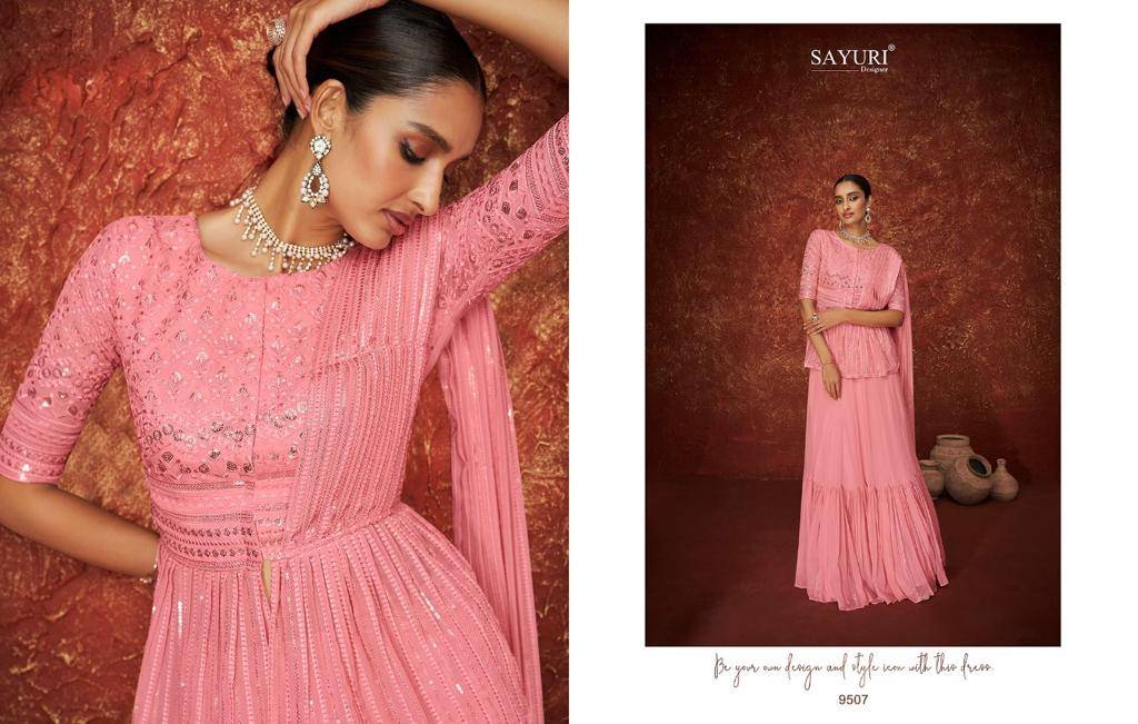 Sayuri Hit Design 9507 By Sayuri Beautiful Colorful Fancy Wedding Collection Occasional Wear & Party Wear Fancy Lehengas At Wholesale Price