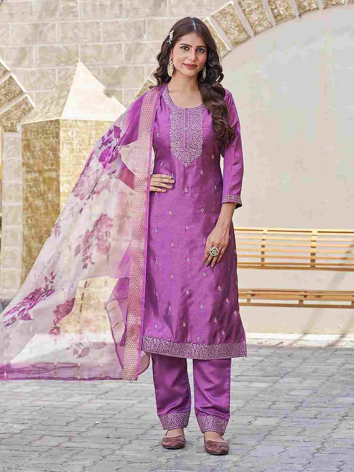 Makati By Aanchi 101 To 103 Series Beautiful Suits Colorful Stylish Fancy Casual Wear & Ethnic Wear Vichitra Shimmer Dresses At Wholesale Price