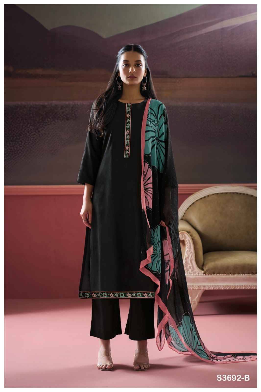 Kalash-3692 By Ganga Fashion 3692-A To 3692-D Series Beautiful Festive Suits Colorful Stylish Fancy Casual Wear & Ethnic Wear Pure Cotton Silk Dresses At Wholesale Price