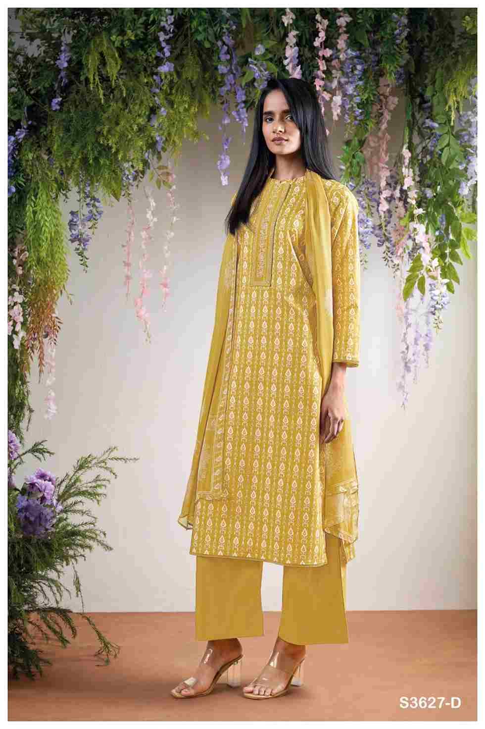 Kaelis-3627 By Ganga Fashion 3627-A To 3627-D Series Beautiful Festive Suits Colorful Stylish Fancy Casual Wear & Ethnic Wear Pure Cotton Dresses At Wholesale Price