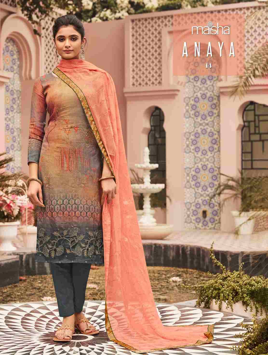 Anaya By Maisha 11 To 16 Series Beautiful Suits Stylish Fancy Colorful Party Wear & Occasional Wear Crepe Silk Dresses At Wholesale Price