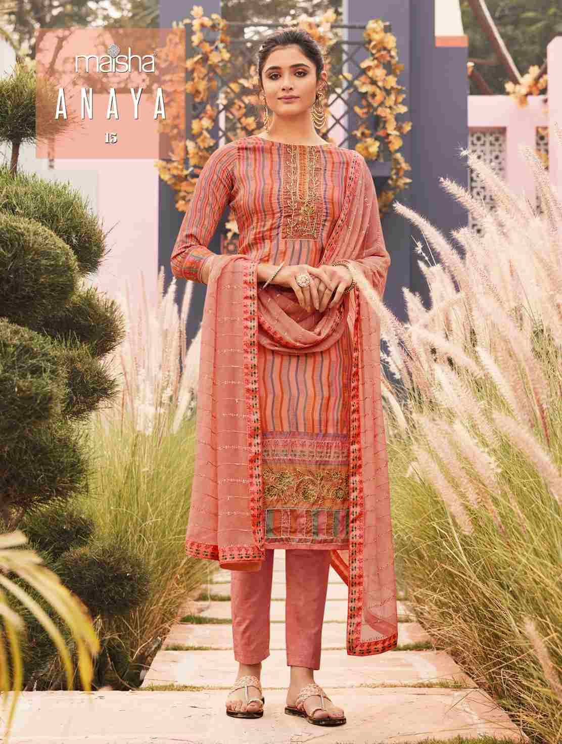 Anaya By Maisha 11 To 16 Series Beautiful Suits Stylish Fancy Colorful Party Wear & Occasional Wear Crepe Silk Dresses At Wholesale Price