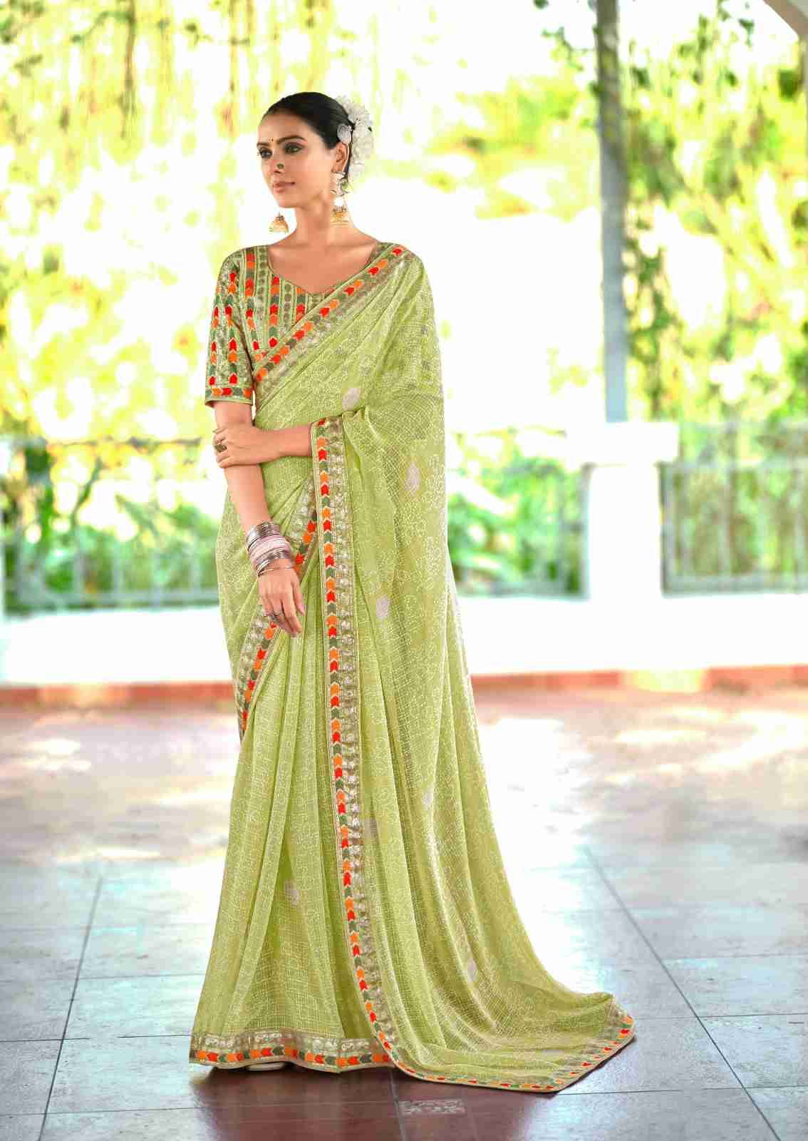 Nishtha By Stavan 1001 To 1010 Series Indian Traditional Wear Collection Beautiful Stylish Fancy Colorful Party Wear & Occasional Wear Fancy Sarees At Wholesale Price