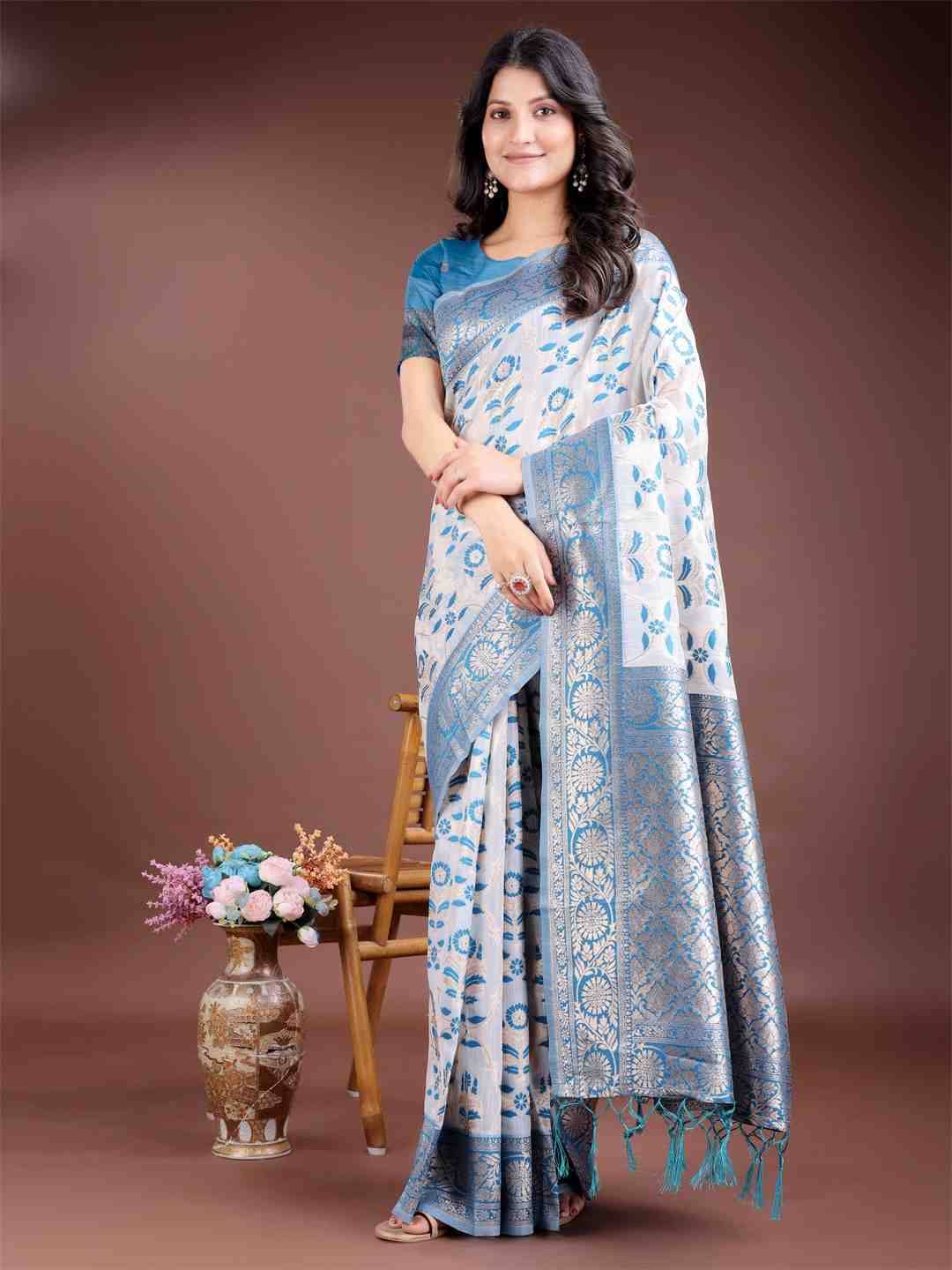 Linen Queen Vol-8 By Fashid Wholesale 1001 To 1006 Series Indian Traditional Wear Collection Beautiful Stylish Fancy Colorful Party Wear & Occasional Wear Linen Cotton Sarees At Wholesale Price