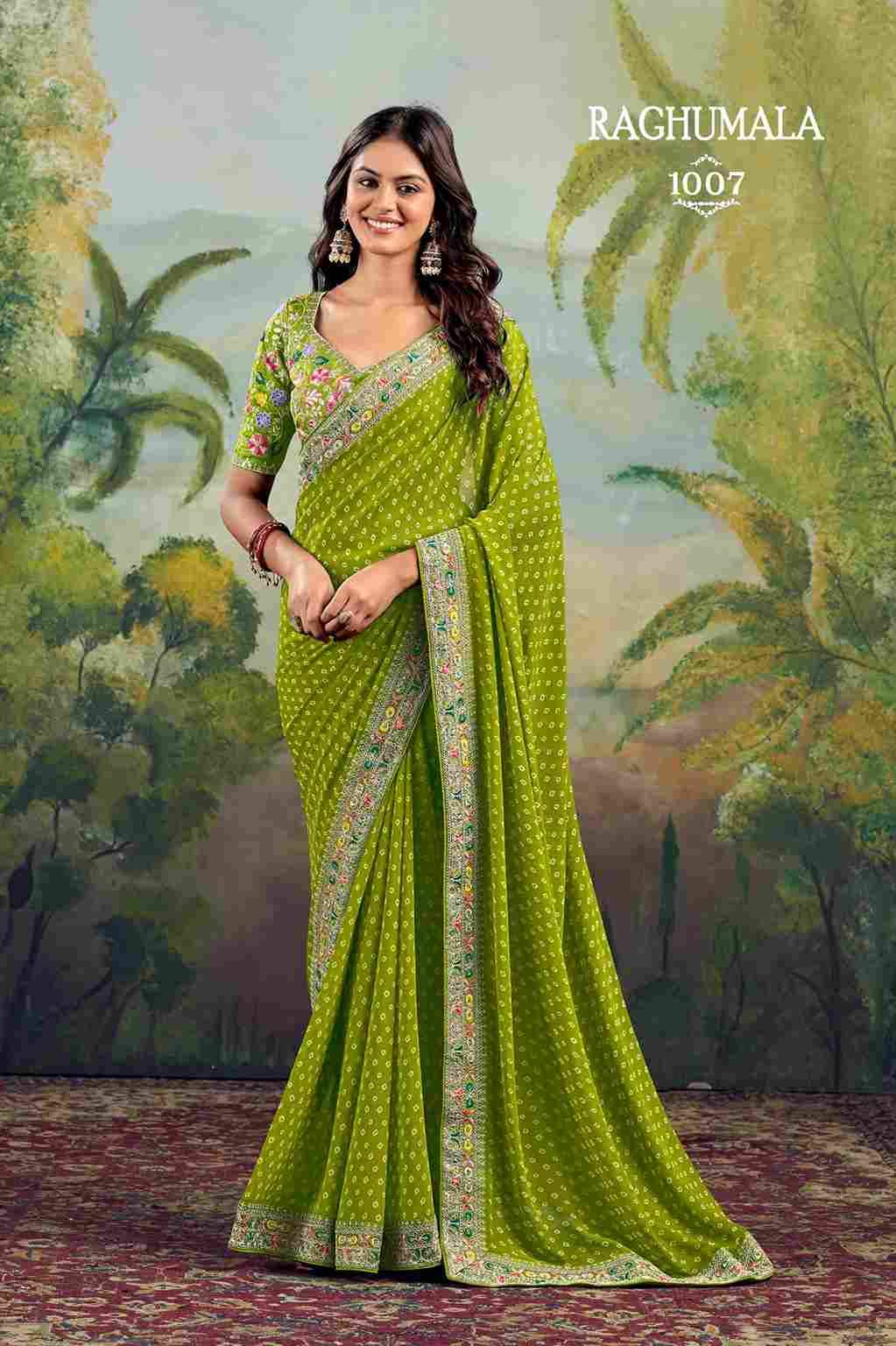 Raghumala By Stavan 1001 To 1010 Series Indian Traditional Wear Collection Beautiful Stylish Fancy Colorful Party Wear & Occasional Wear Weightless Sarees At Wholesale Price