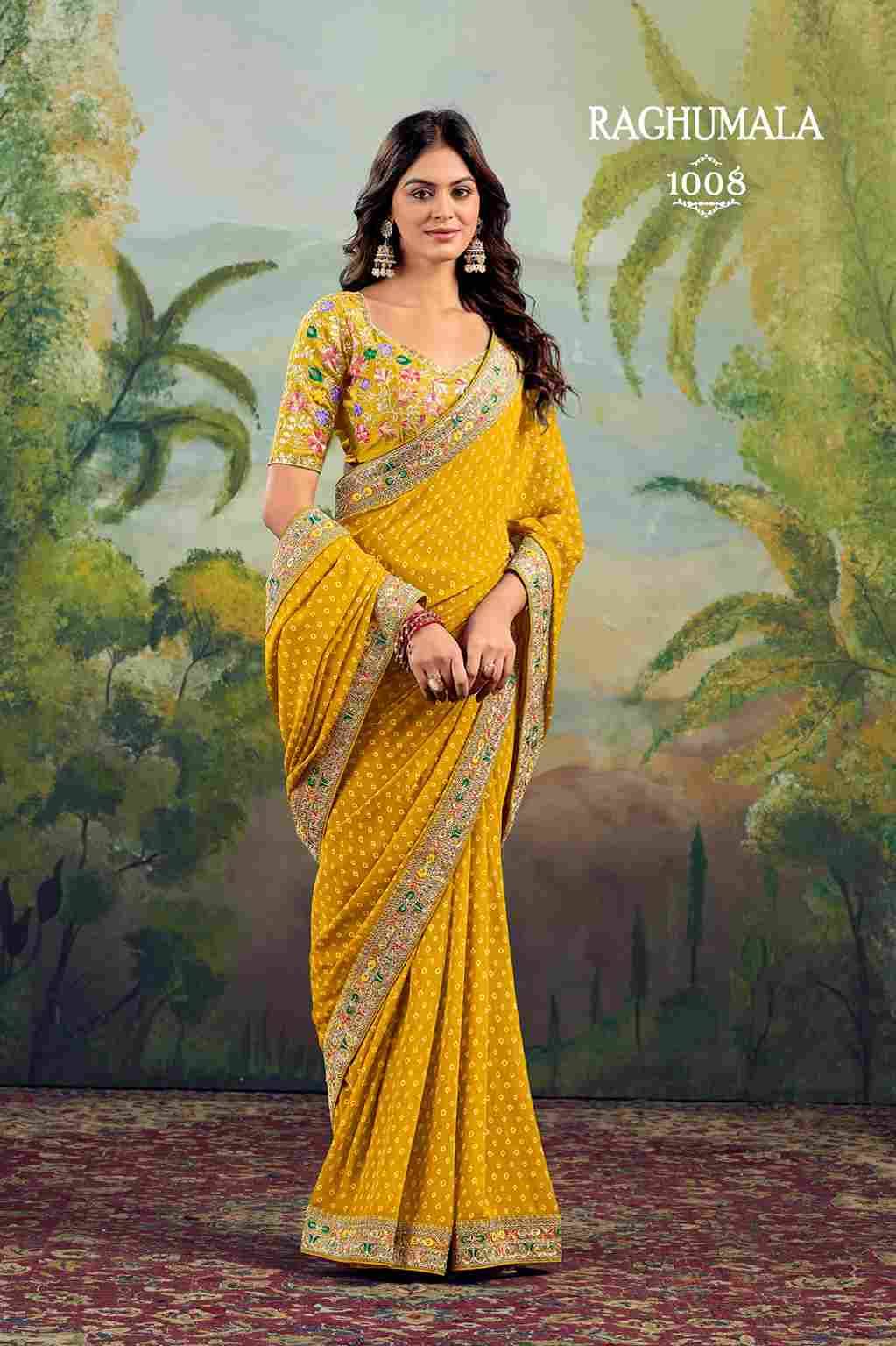 Raghumala By Stavan 1001 To 1010 Series Indian Traditional Wear Collection Beautiful Stylish Fancy Colorful Party Wear & Occasional Wear Weightless Sarees At Wholesale Price