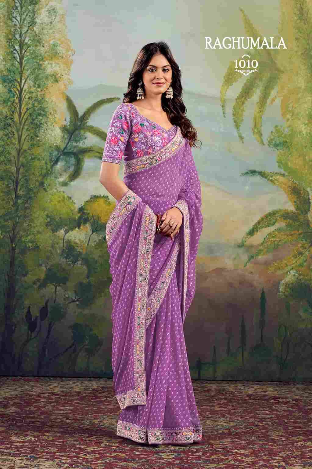 Raghumala By Stavan 1001 To 1010 Series Indian Traditional Wear Collection Beautiful Stylish Fancy Colorful Party Wear & Occasional Wear Weightless Sarees At Wholesale Price