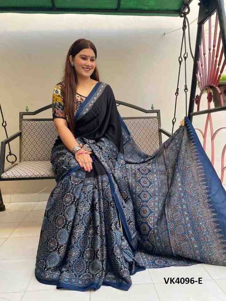 VK-4096 By Fashid Wholesale 4096-A To 4096-J Series Indian Traditional Wear Collection Beautiful Stylish Fancy Colorful Party Wear & Occasional Wear Chanderi Cotton Sarees At Wholesale Price