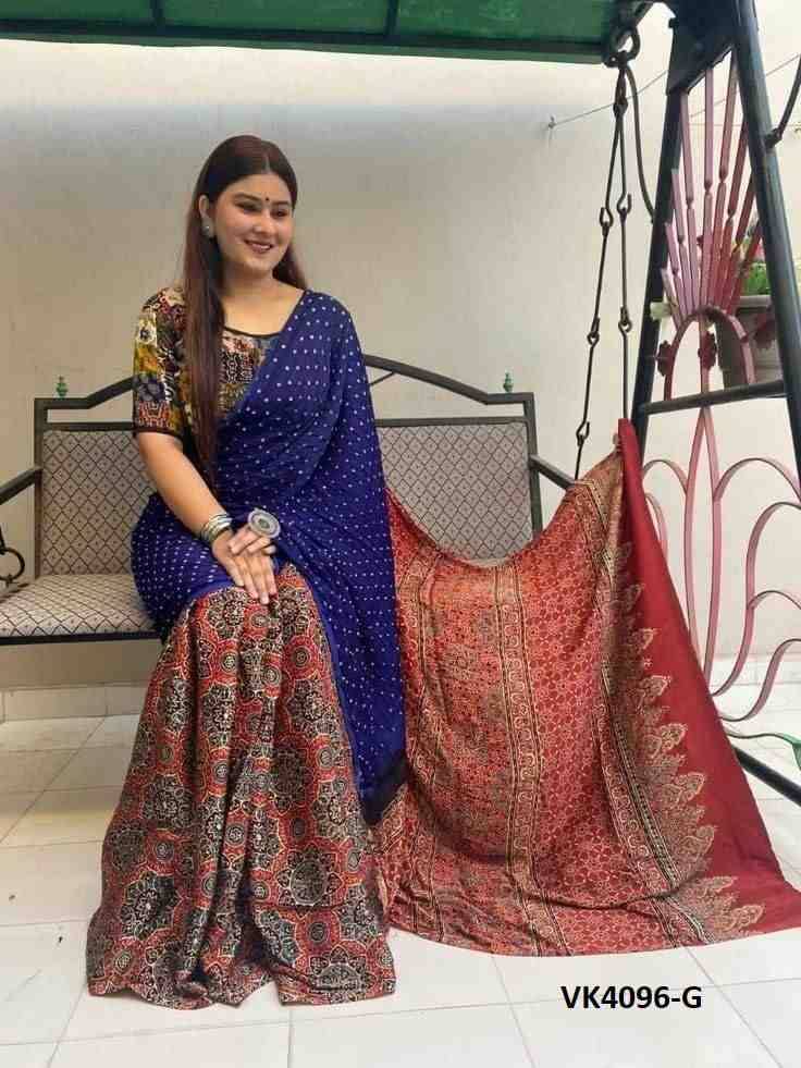 VK-4096 By Fashid Wholesale 4096-A To 4096-J Series Indian Traditional Wear Collection Beautiful Stylish Fancy Colorful Party Wear & Occasional Wear Chanderi Cotton Sarees At Wholesale Price