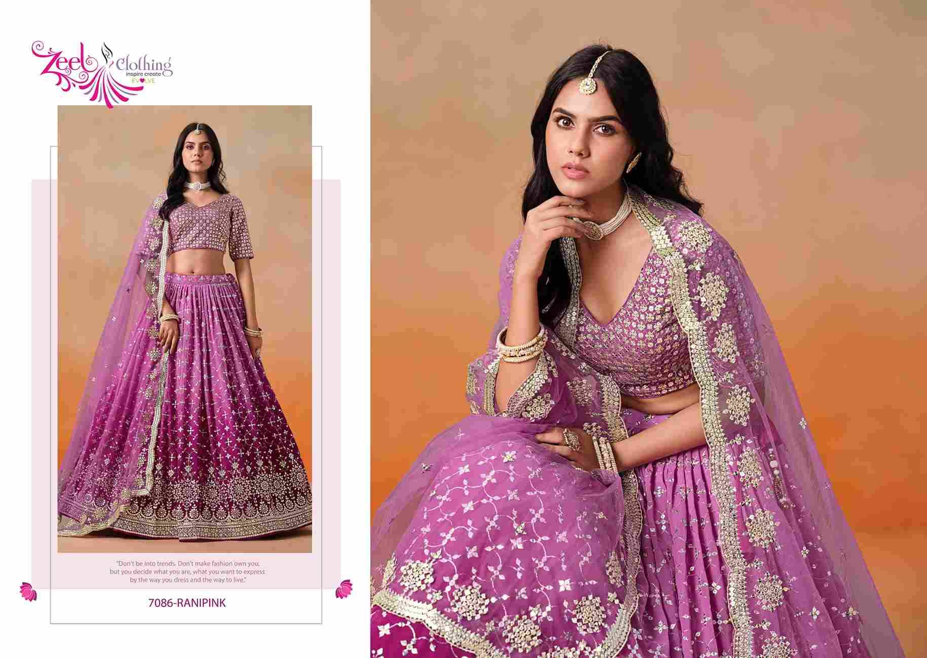 Elegance By Zeel Clothing 7086-A To 7086-K Series Designer Beautiful Collection Occasional Wear & Party Wear Fancy Lehengas At Wholesale Price
