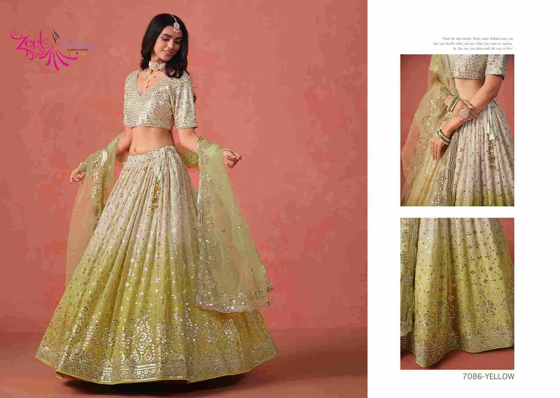 Elegance By Zeel Clothing 7086-A To 7086-K Series Designer Beautiful Collection Occasional Wear & Party Wear Fancy Lehengas At Wholesale Price