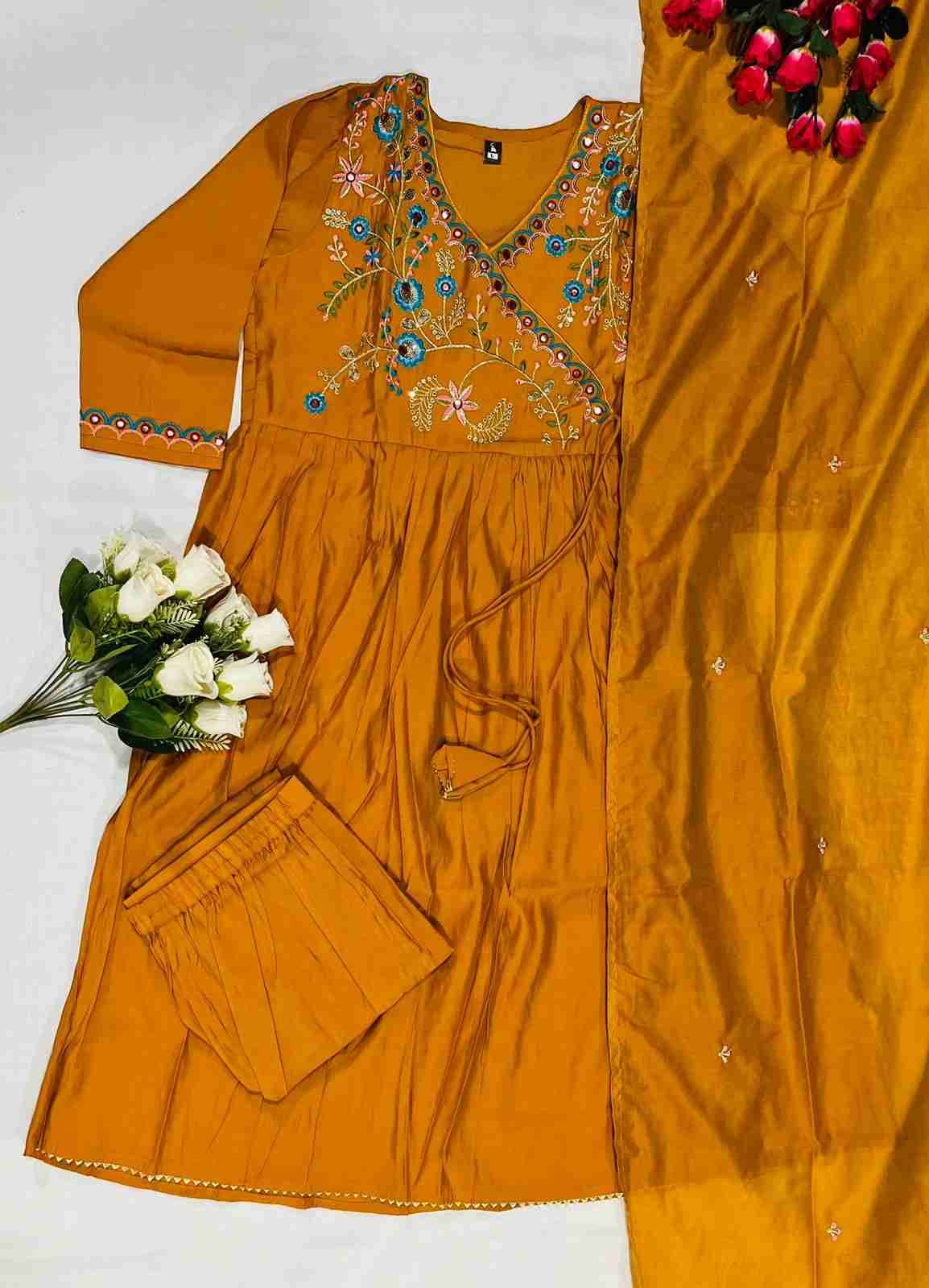 Dc-Anika By Fashid Wholesale Beautiful Stylish Festive Suits Fancy Colorful Casual Wear & Ethnic Wear & Ready To Wear Viscose Chanderi Dresses At Wholesale Price