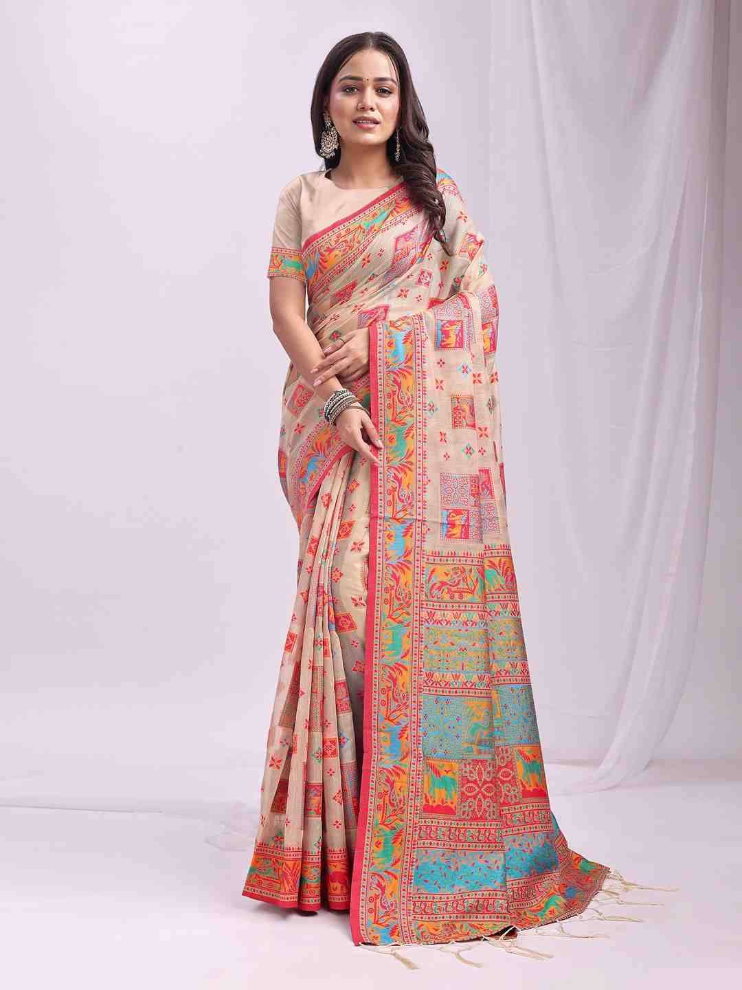 Vastra Loom By Fashid Wholesale 1001 To 1006 Series Indian Traditional Wear Collection Beautiful Stylish Fancy Colorful Party Wear & Occasional Wear Linen Cotton Sarees At Wholesale Price