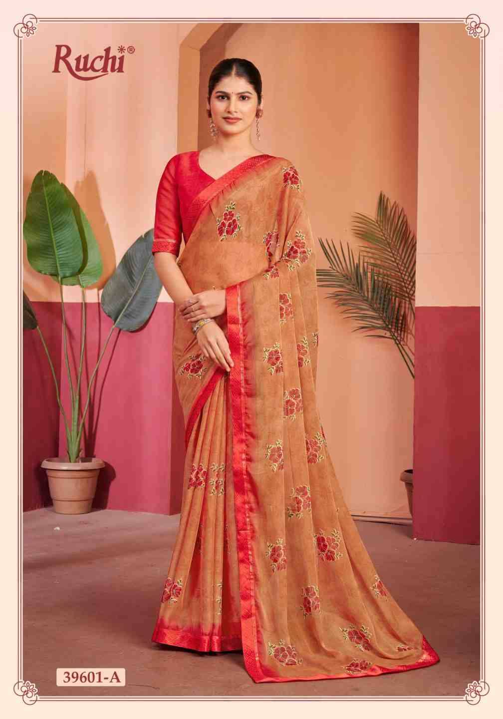 Simayaa Vol-28 By Ruchi Sarees 39601-A To 39603-D Series Indian Traditional Wear Collection Beautiful Stylish Fancy Colorful Party Wear & Occasional Wear Chiffon Sarees At Wholesale Price