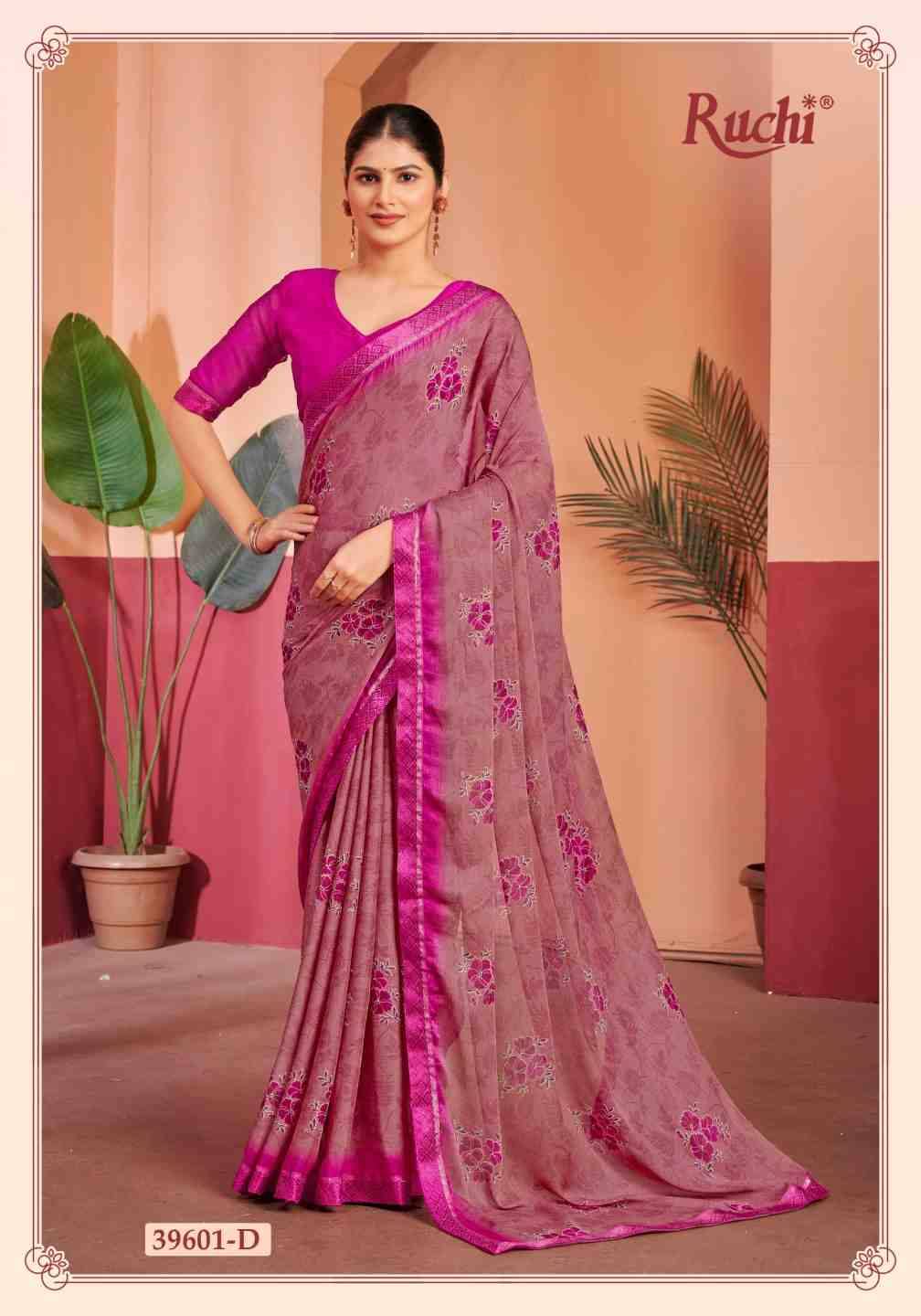 Simayaa Vol-28 By Ruchi Sarees 39601-A To 39603-D Series Indian Traditional Wear Collection Beautiful Stylish Fancy Colorful Party Wear & Occasional Wear Chiffon Sarees At Wholesale Price