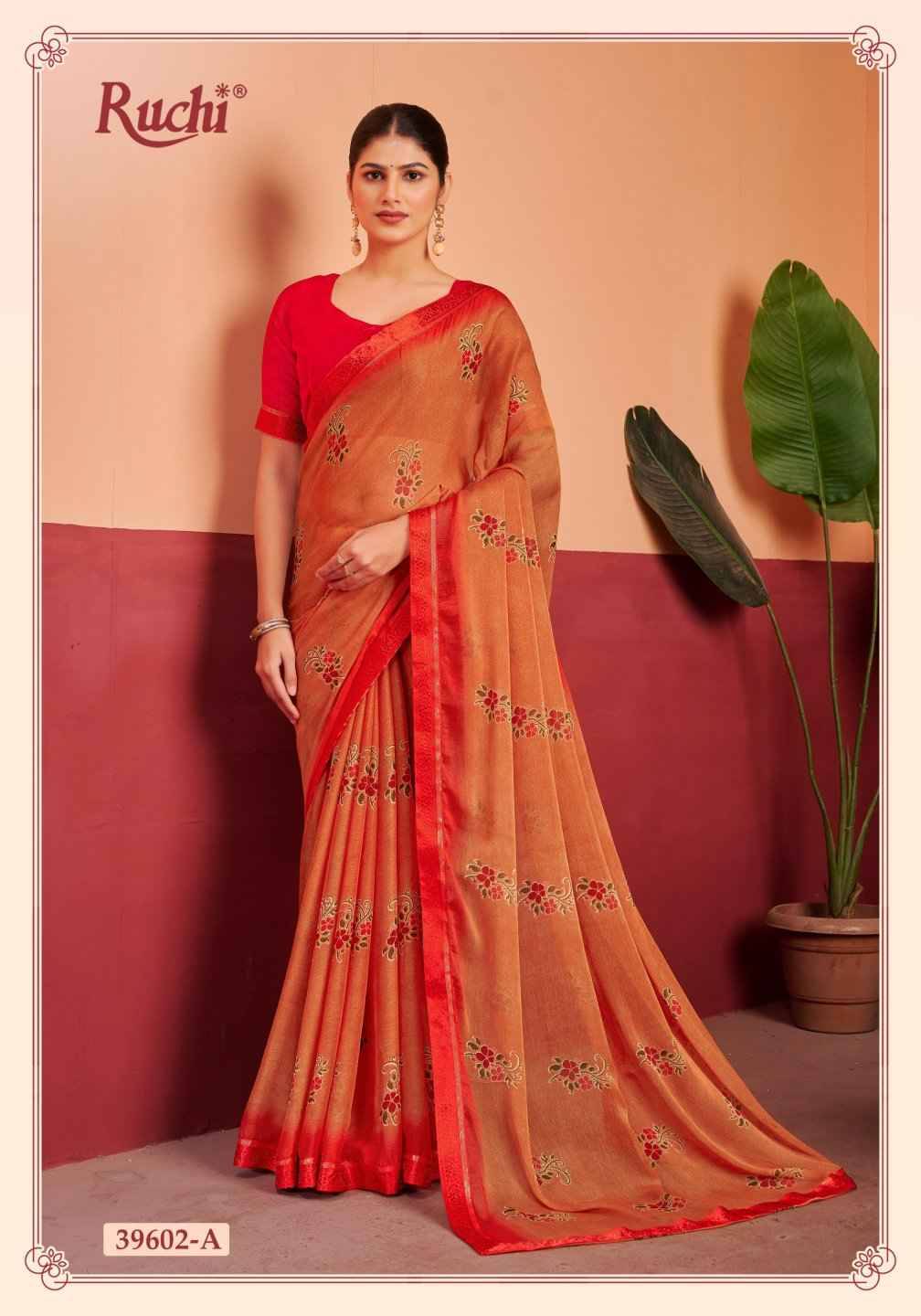 Simayaa Vol-28 By Ruchi Sarees 39601-A To 39603-D Series Indian Traditional Wear Collection Beautiful Stylish Fancy Colorful Party Wear & Occasional Wear Chiffon Sarees At Wholesale Price