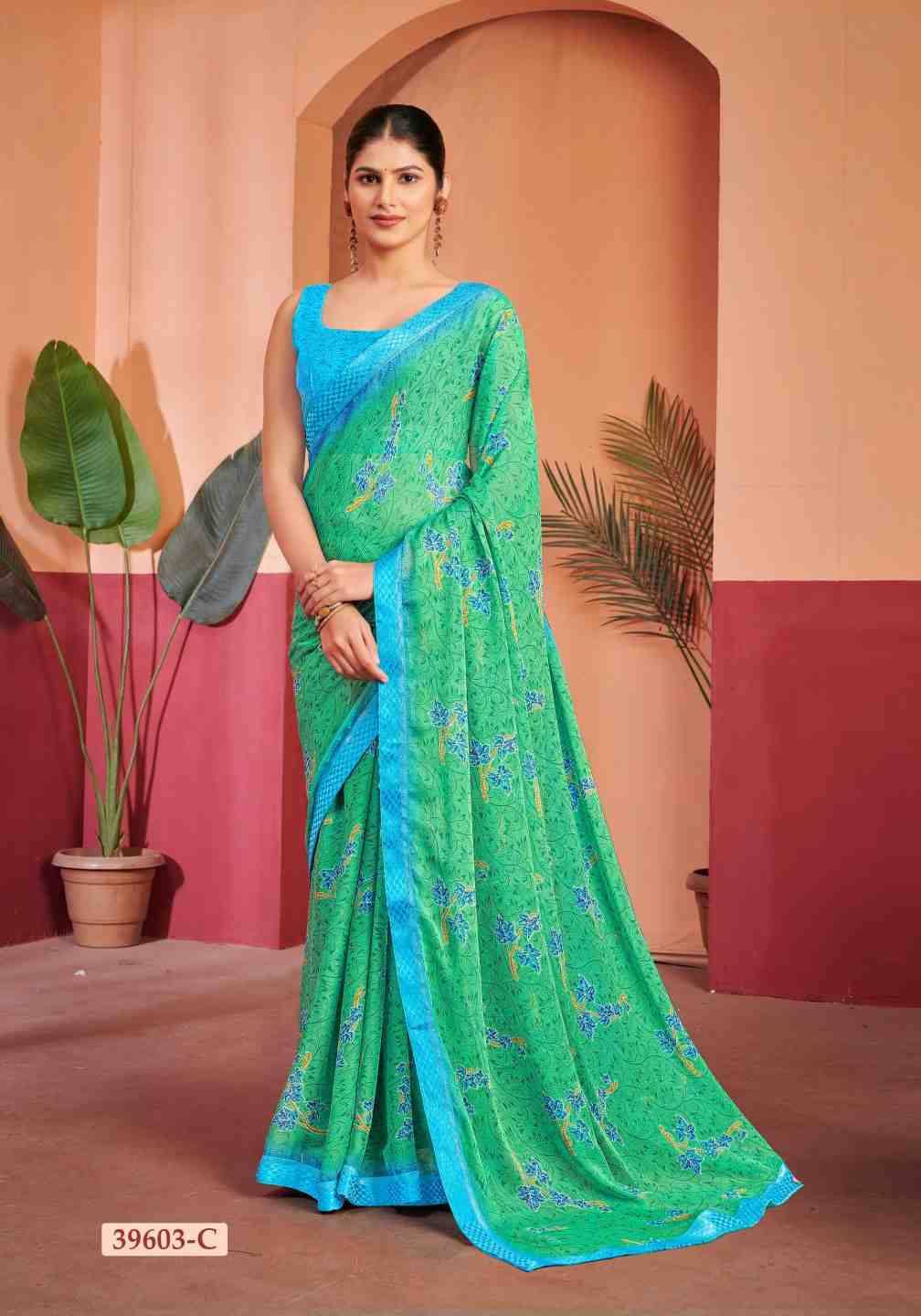Simayaa Vol-28 By Ruchi Sarees 39601-A To 39603-D Series Indian Traditional Wear Collection Beautiful Stylish Fancy Colorful Party Wear & Occasional Wear Chiffon Sarees At Wholesale Price