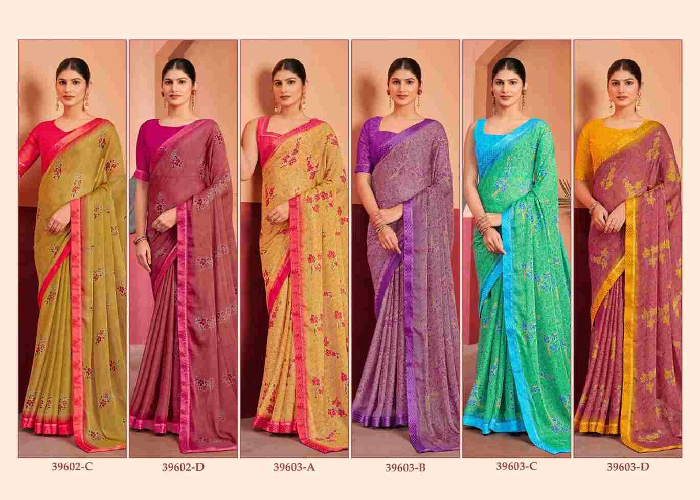 Simayaa Vol-28 By Ruchi Sarees 39601-A To 39603-D Series Indian Traditional Wear Collection Beautiful Stylish Fancy Colorful Party Wear & Occasional Wear Chiffon Sarees At Wholesale Price