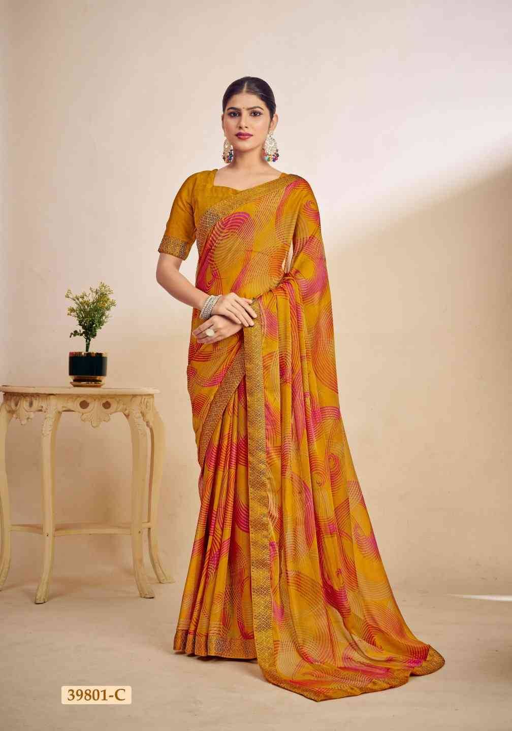 Simayaa Vol-29 By Ruchi Sarees 39801-A To 39803-D Series Indian Traditional Wear Collection Beautiful Stylish Fancy Colorful Party Wear & Occasional Wear Chiffon Sarees At Wholesale Price