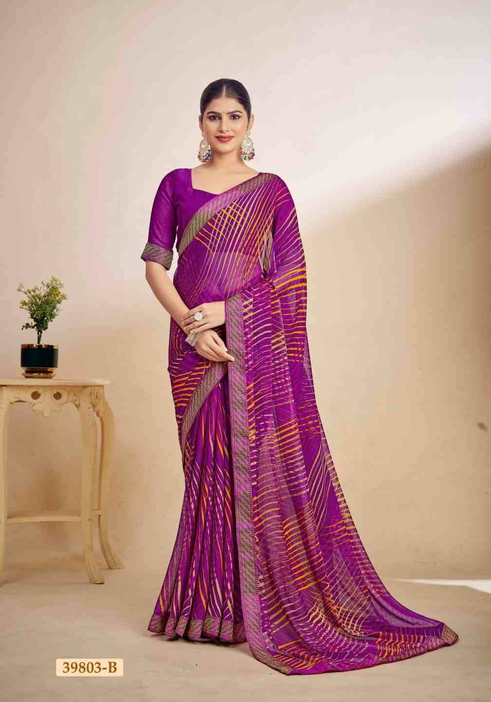 Simayaa Vol-29 By Ruchi Sarees 39801-A To 39803-D Series Indian Traditional Wear Collection Beautiful Stylish Fancy Colorful Party Wear & Occasional Wear Chiffon Sarees At Wholesale Price