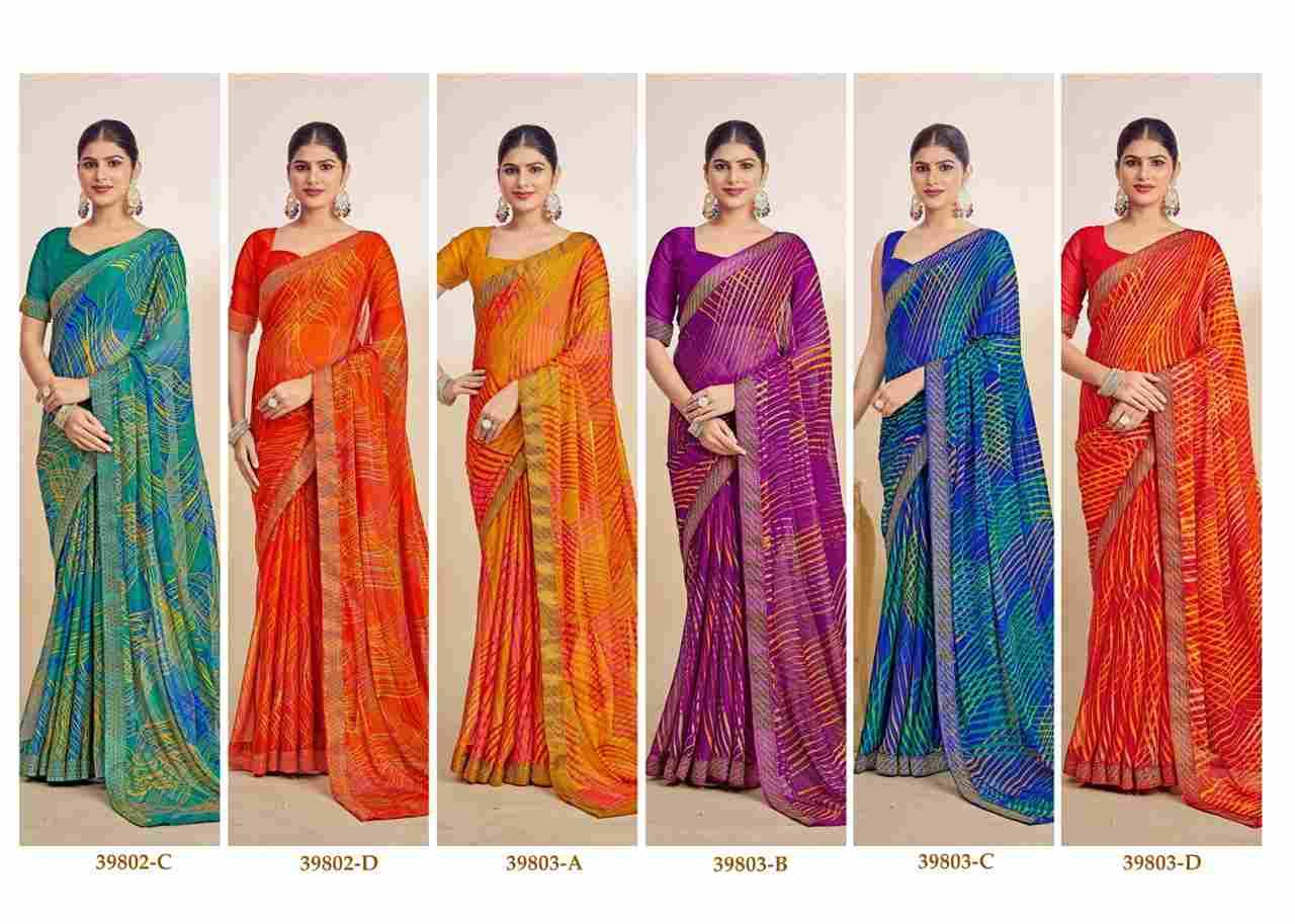 Simayaa Vol-29 By Ruchi Sarees 39801-A To 39803-D Series Indian Traditional Wear Collection Beautiful Stylish Fancy Colorful Party Wear & Occasional Wear Chiffon Sarees At Wholesale Price
