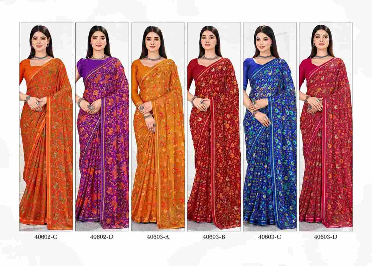 Simayaa Vol-31 By Ruchi Sarees 40601-A To 40603-D Series Indian Traditional Wear Collection Beautiful Stylish Fancy Colorful Party Wear & Occasional Wear Chiffon Sarees At Wholesale Price