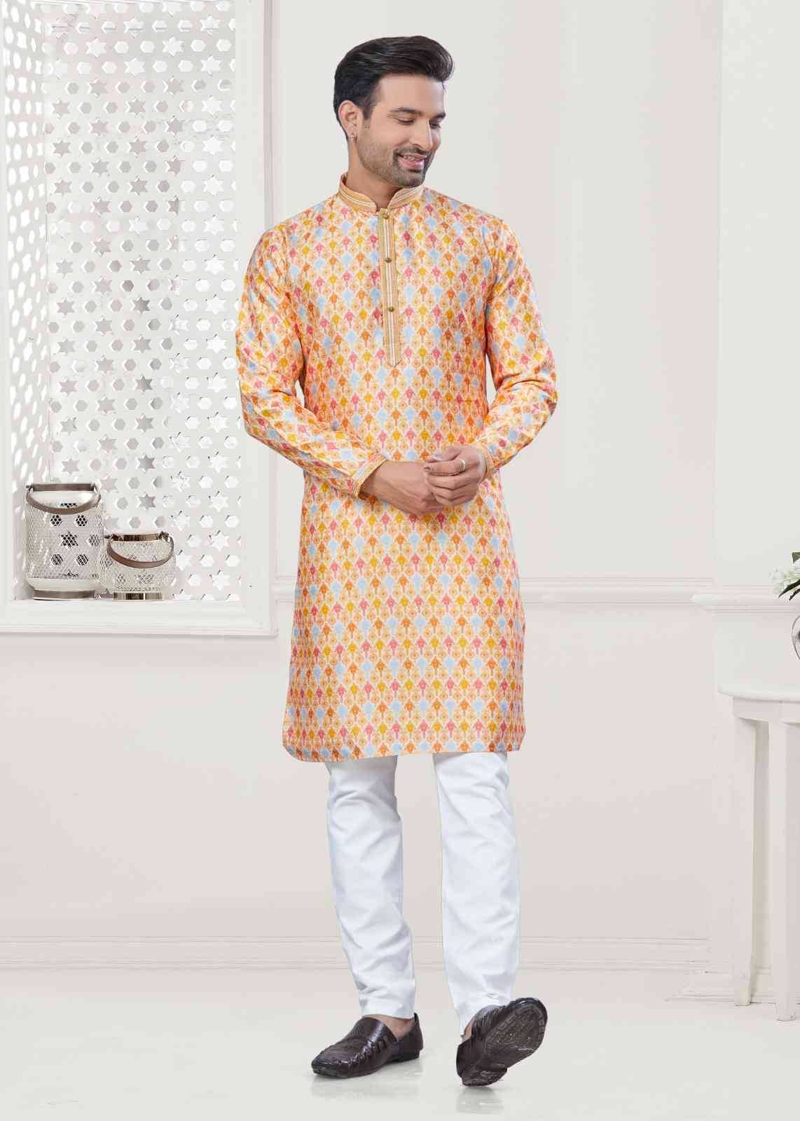 Outluk Vol-138 By Outluk 138001 To 138008 Series Beautiful Colorful Stylish Fancy Casual Wear & Ethnic Wear & Ready To Wear Art Silk Kurtas With Pajamas At Wholesale Price