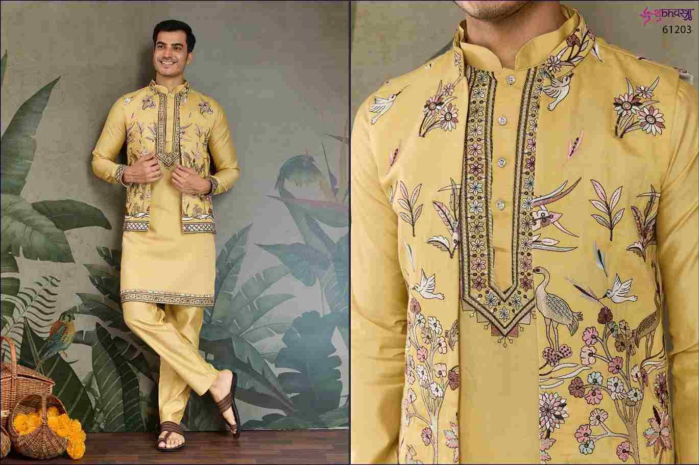 Rajwada Attire Vol-4 By Shubhvastra 61201 To 61207 Series Beautiful Colorful Stylish Fancy Casual Wear & Ethnic Wear & Ready To Wear Viscose Silk Kurtas With Dupatta At Wholesale Price