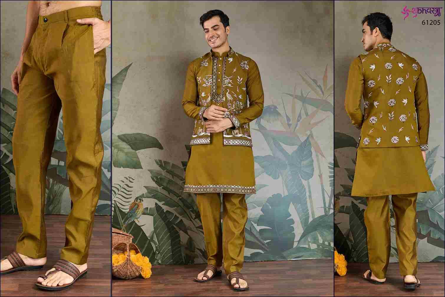 Rajwada Attire Vol-4 By Shubhvastra 61201 To 61207 Series Beautiful Colorful Stylish Fancy Casual Wear & Ethnic Wear & Ready To Wear Viscose Silk Kurtas With Dupatta At Wholesale Price