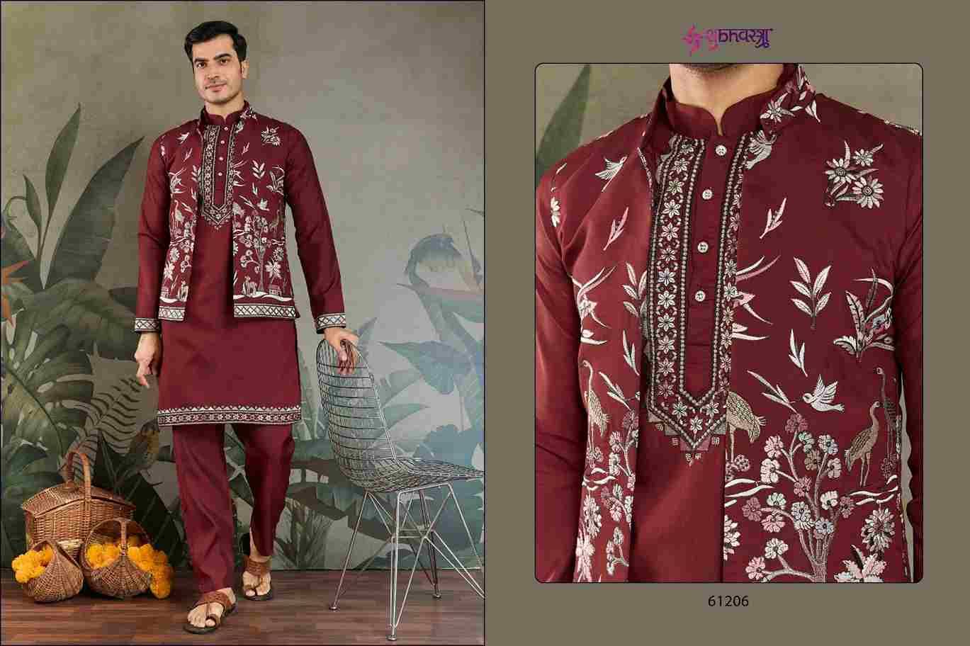 Rajwada Attire Vol-4 By Shubhvastra 61201 To 61207 Series Beautiful Colorful Stylish Fancy Casual Wear & Ethnic Wear & Ready To Wear Viscose Silk Kurtas With Dupatta At Wholesale Price