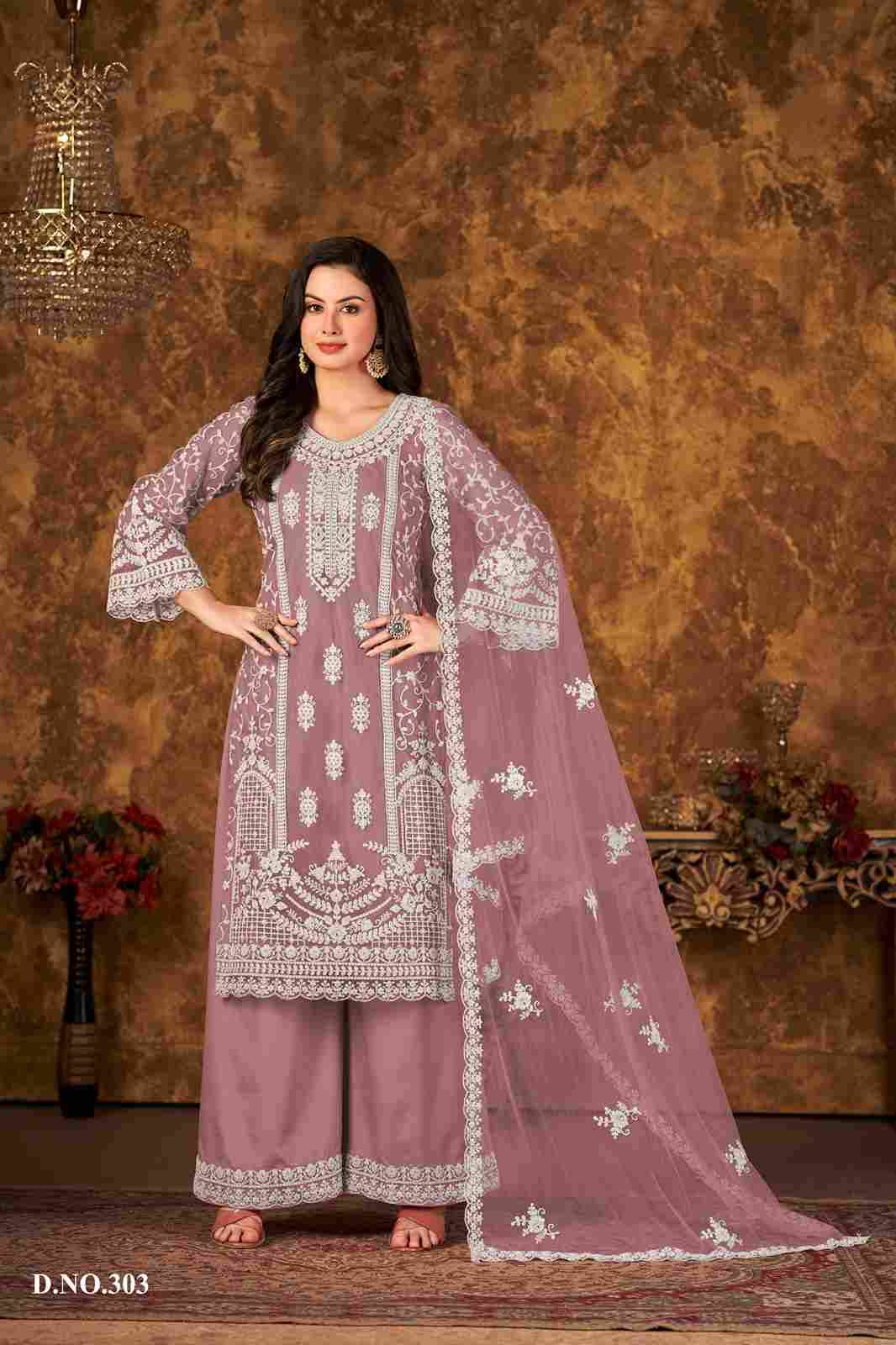 Vaani Vol-30 By Twisha 301 To 304 Series Designer Sharara Suits Collection Beautiful Stylish Fancy Colorful Party Wear & Occasional Wear Net Dresses At Wholesale Price