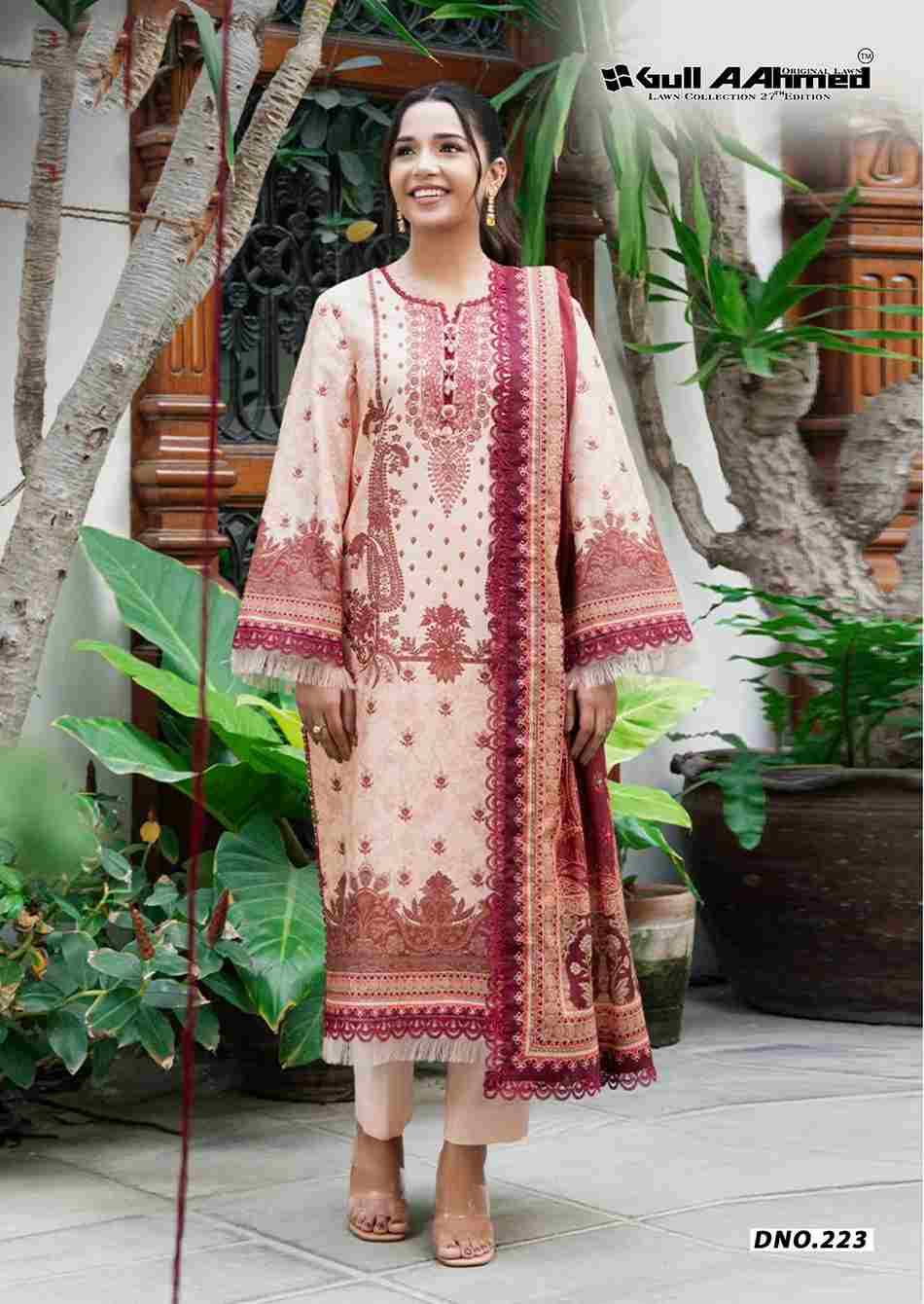 Gull Aahmed Lawn Collection Vol-27 By Gull Aahmed 221 To 226 Series Beautiful Festive Suits Stylish Fancy Colorful Casual Wear & Ethnic Wear Pure Lawn Dresses At Wholesale Price