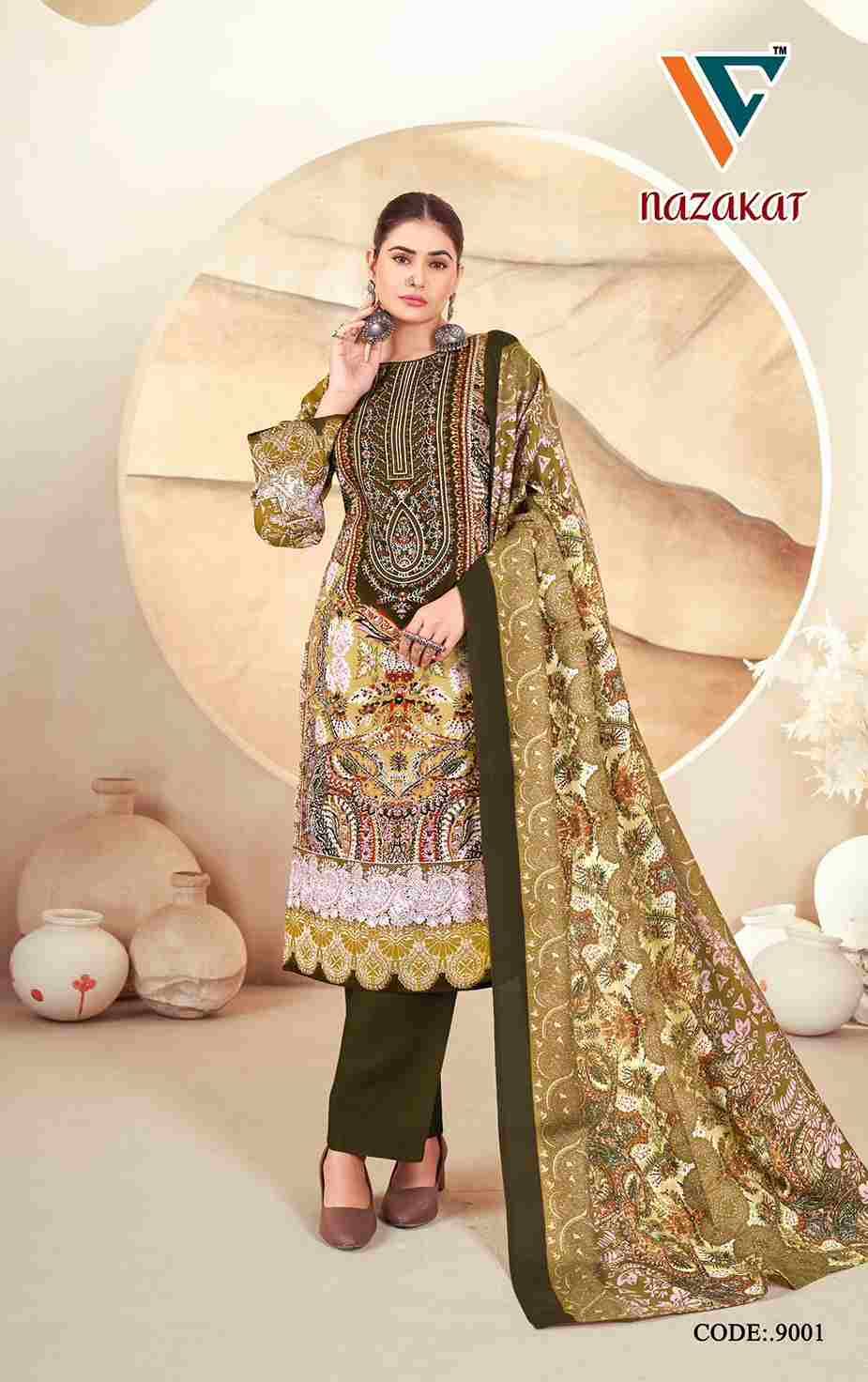 Nazakat Vol-9 By Vandana Creation 9001 To 9008 Series Beautiful Festive Suits Stylish Fancy Colorful Casual Wear & Ethnic Wear Soft Cotton Print Dresses At Wholesale Price