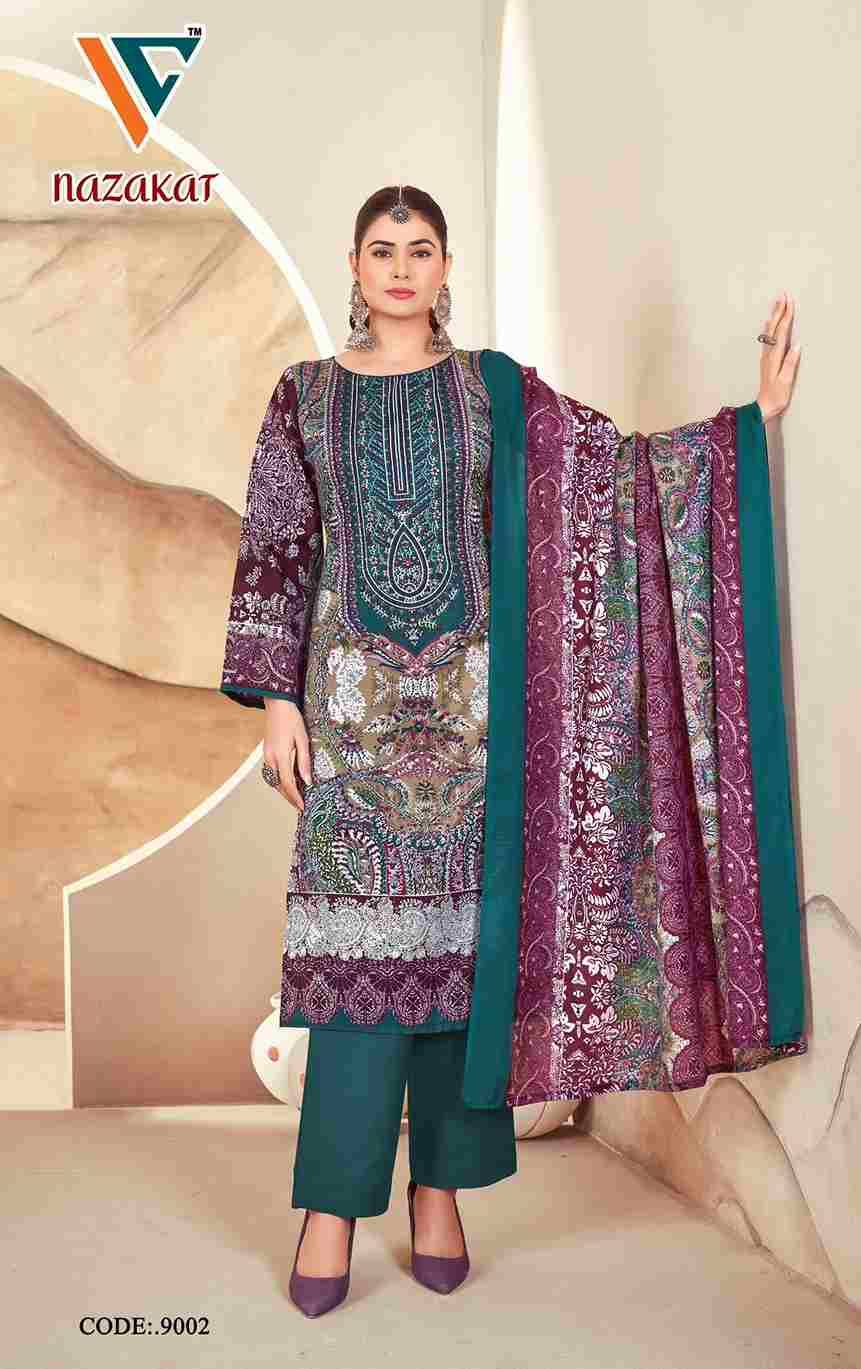 Nazakat Vol-9 By Vandana Creation 9001 To 9008 Series Beautiful Festive Suits Stylish Fancy Colorful Casual Wear & Ethnic Wear Soft Cotton Print Dresses At Wholesale Price