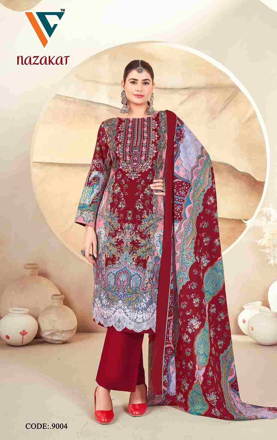 Nazakat Vol-9 By Vandana Creation 9001 To 9008 Series Beautiful Festive Suits Stylish Fancy Colorful Casual Wear & Ethnic Wear Soft Cotton Print Dresses At Wholesale Price