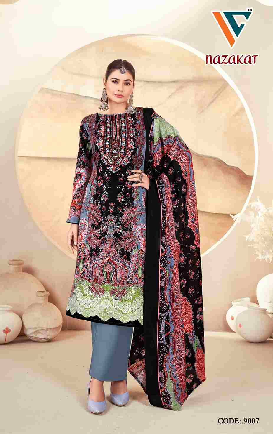 Nazakat Vol-9 By Vandana Creation 9001 To 9008 Series Beautiful Festive Suits Stylish Fancy Colorful Casual Wear & Ethnic Wear Soft Cotton Print Dresses At Wholesale Price