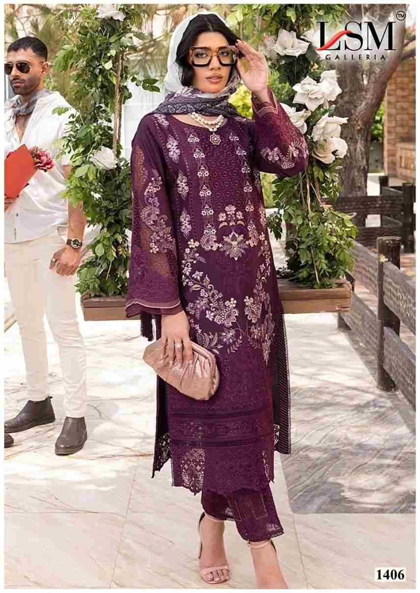 Parian Dream Vol-14 By Lsm Galleria 1401 To 1406 Series Beautiful Festive Suits Colorful Stylish Fancy Casual Wear & Ethnic Wear Pure Lawn Print With Work Dresses At Wholesale Price