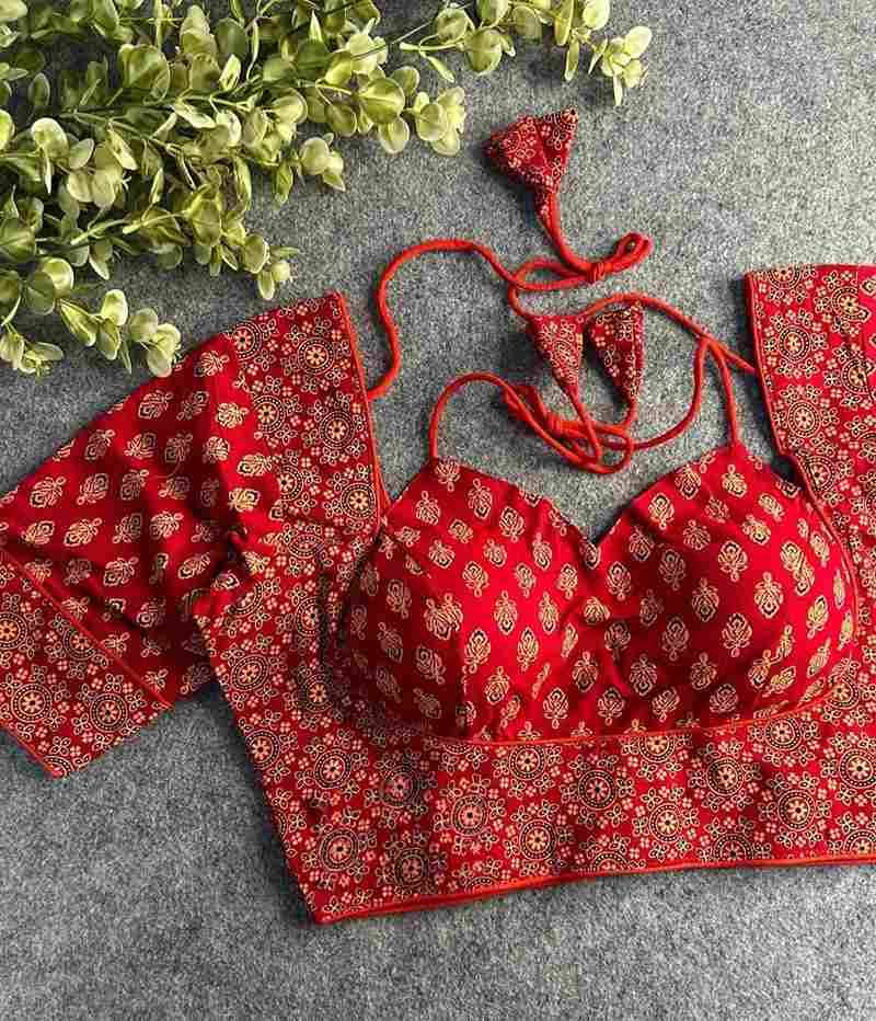 Kb-Ajrak By Fashid Wholesale 01 To 05 Series Designer Beautiful Collection Occasional Wear & Party Wear Ajrak Cotton Blouse At Wholesale Price