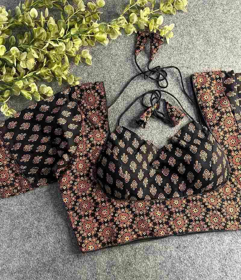 Kb-Ajrak By Fashid Wholesale 01 To 05 Series Designer Beautiful Collection Occasional Wear & Party Wear Ajrak Cotton Blouse At Wholesale Price