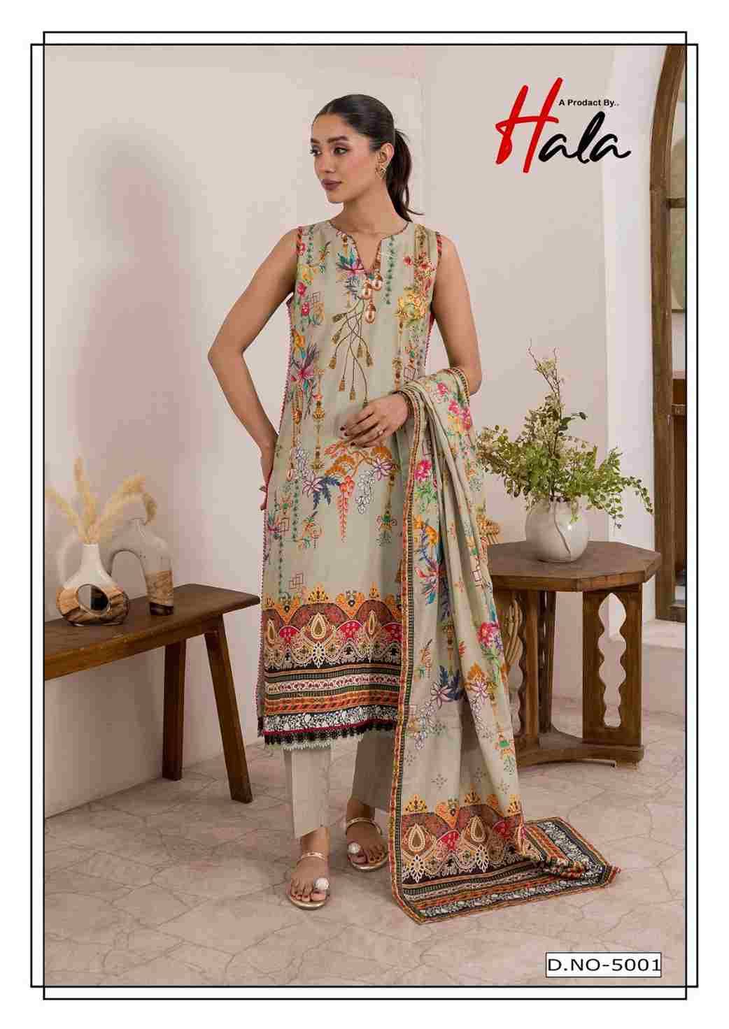 Ramsha Vol-5 By Hala 5001 To 5006 Series Beautiful Festive Suits Stylish Fancy Colorful Casual Wear & Ethnic Wear Pure Cotton Digital Print Dresses At Wholesale Price
