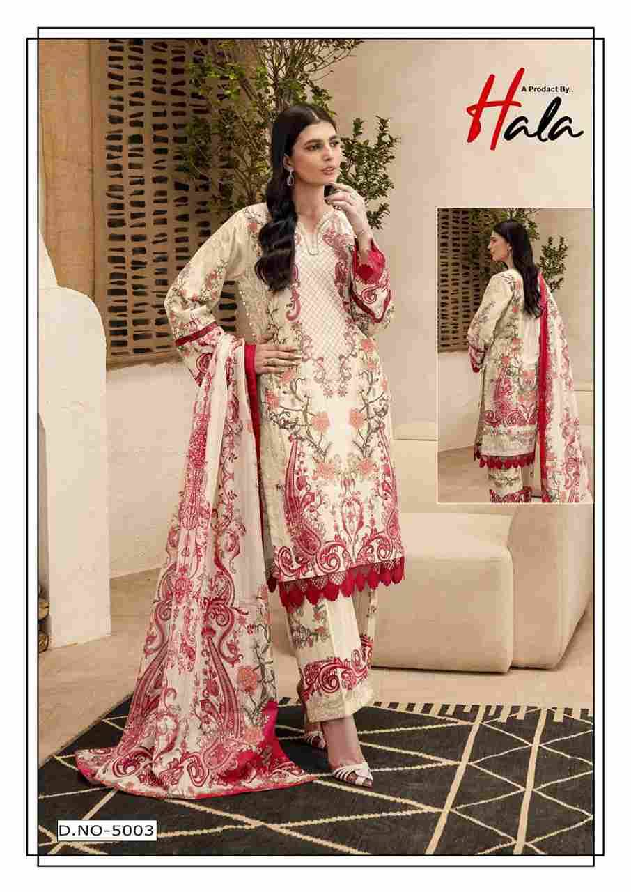 Ramsha Vol-5 By Hala 5001 To 5006 Series Beautiful Festive Suits Stylish Fancy Colorful Casual Wear & Ethnic Wear Pure Cotton Digital Print Dresses At Wholesale Price
